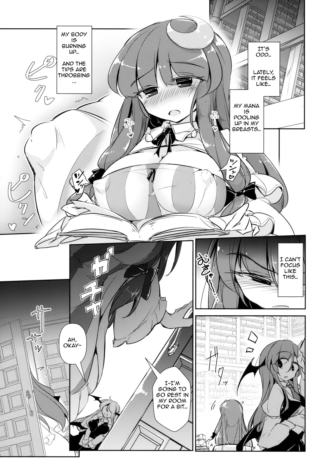 (紅楼夢14) [踏月 (えろつき、ふみつき)] パチュこあ乳悦主従逆転堕 (東方Project) [英訳]