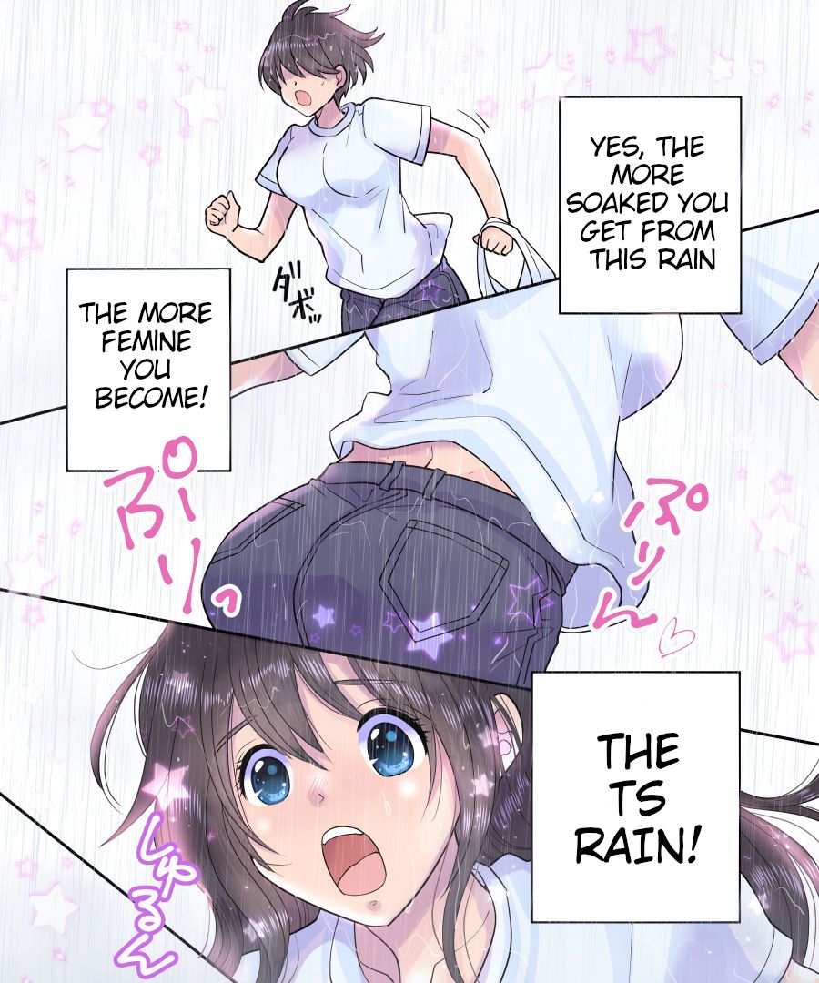 [あむぁいおかし製作所 (虎島タオ)] TS雨注意報 ～フシギナ雨デ変ワルジンセイ～ [英訳] [DL版] [ページ欠落]