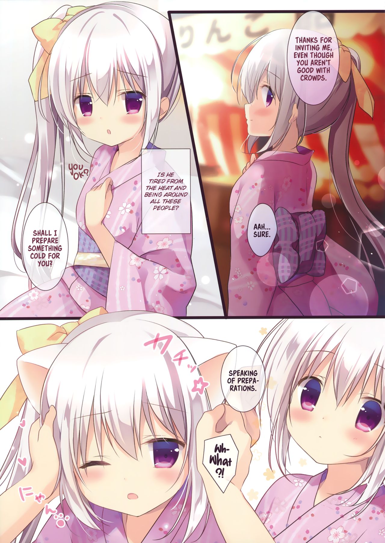 (C90) [Brown sugar (宮坂なこ)] お祭りデートはネコ耳のためでした [英訳]