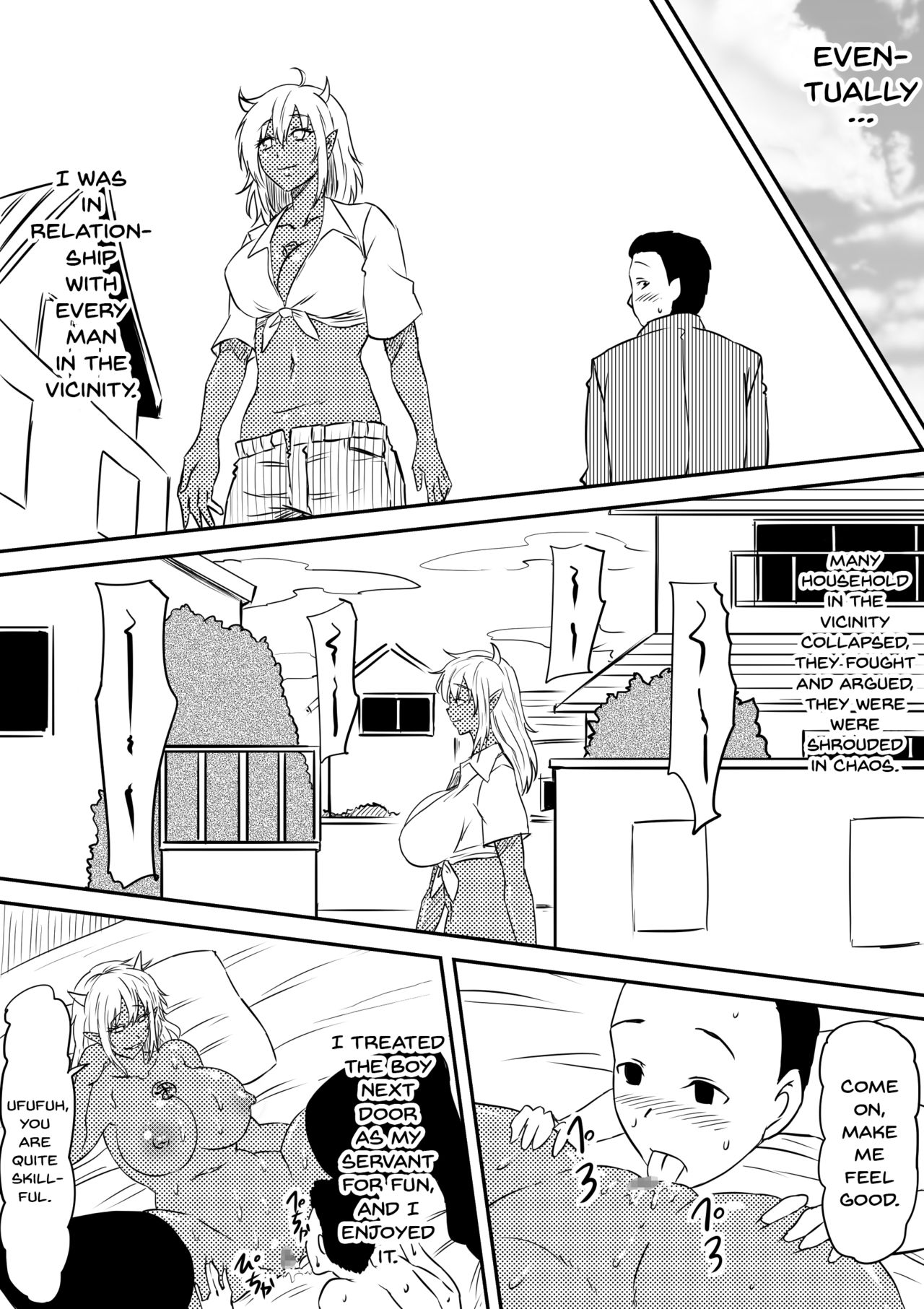 [三毛蔵亭] 悪魔に魂を売った母が淫魔ビッチへと変貌していく話 [英訳]