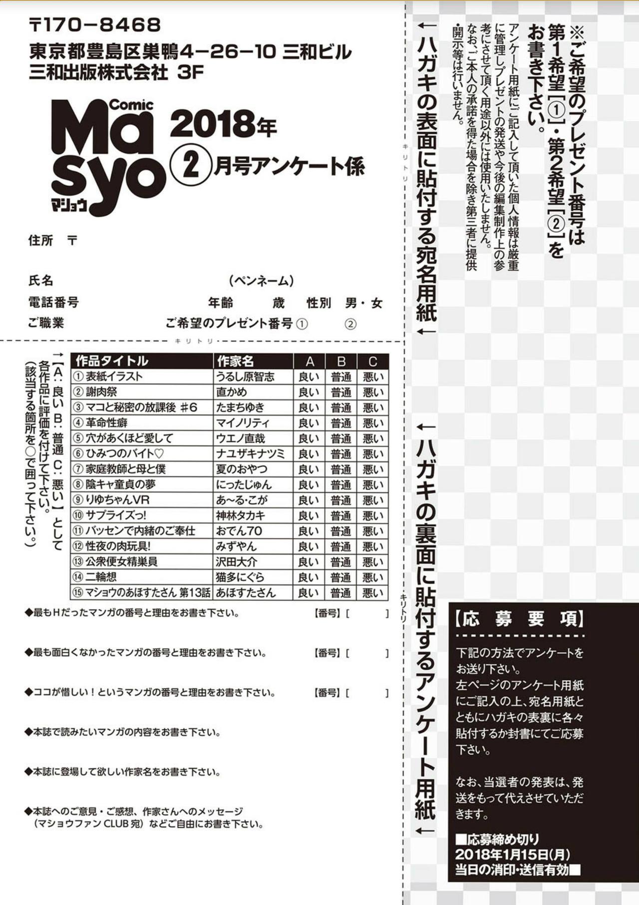 コミック・マショウ 2018年2月号 [DL版]