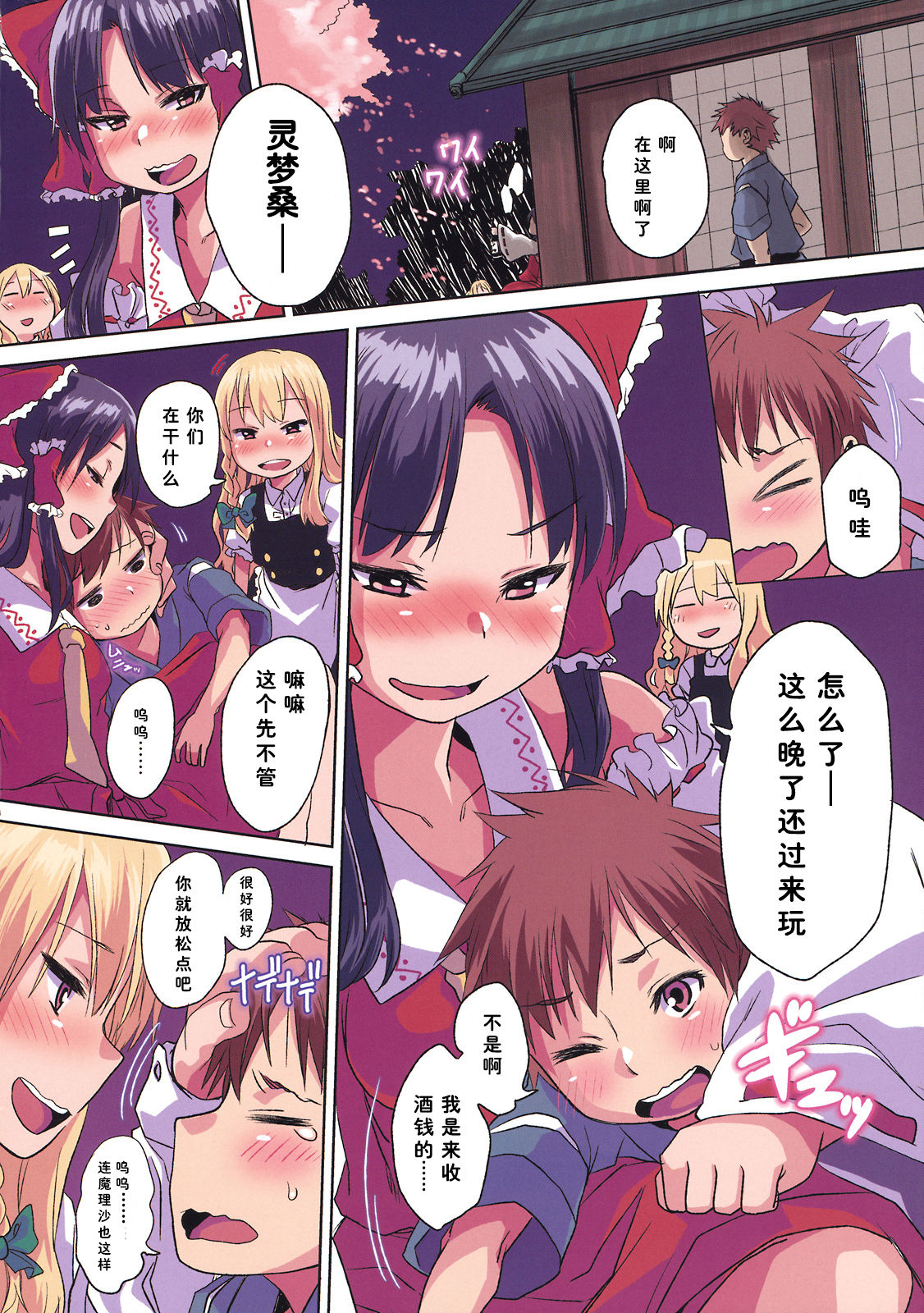 (例大祭8) [アレクササンダー (荒草まほん)] ほろ酔い幻想郷～夜桜の下でガッツリ生ハメセックス大量射精～ (東方Project) [中国翻訳]