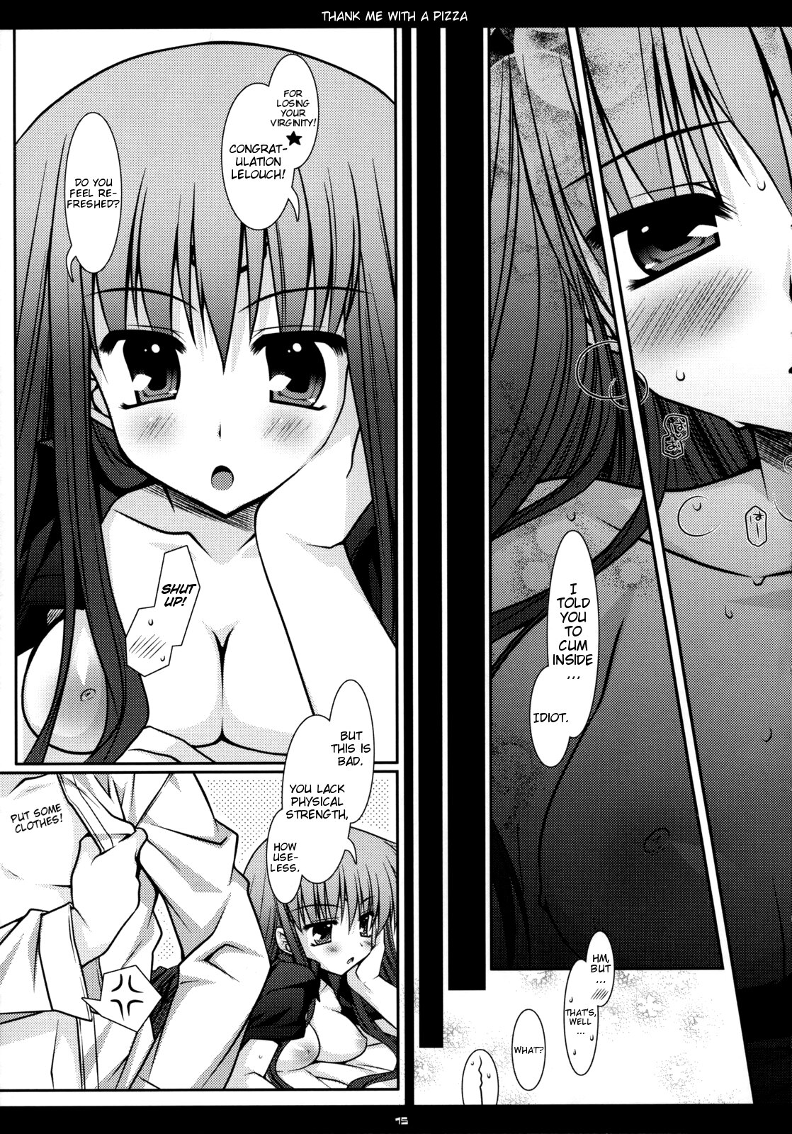 (COMIC1) [PINK (あらいぐま)] お礼はピザで (コードギアス 反逆のルルーシュ) [英訳]