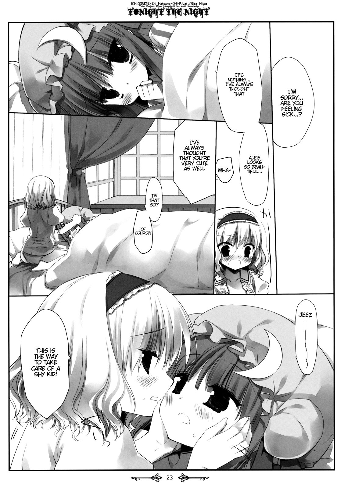 (例大祭9) [D・N・A.Lab.、いちごさいず (ミヤスリサ、なつめえり)] Tonight The Night (東方Project) [英訳]