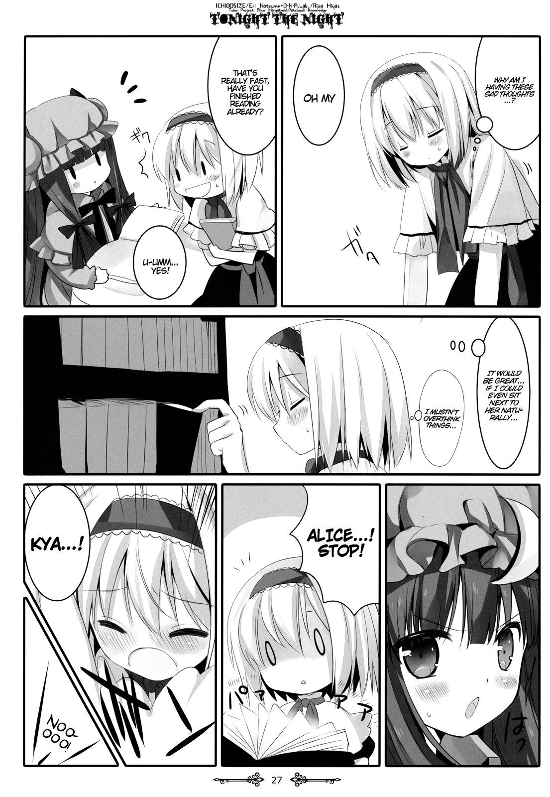(例大祭9) [D・N・A.Lab.、いちごさいず (ミヤスリサ、なつめえり)] Tonight The Night (東方Project) [英訳]