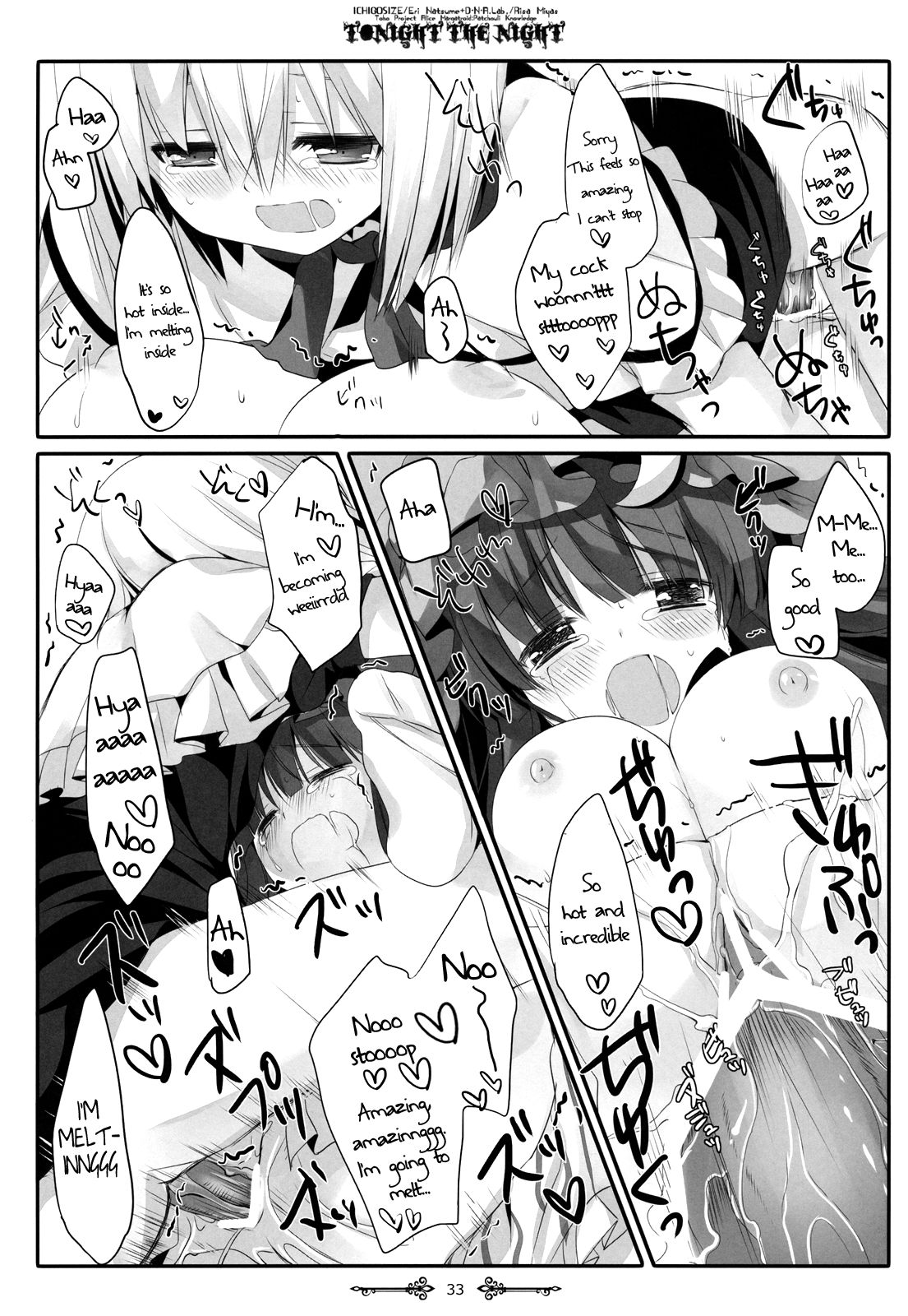 (例大祭9) [D・N・A.Lab.、いちごさいず (ミヤスリサ、なつめえり)] Tonight The Night (東方Project) [英訳]