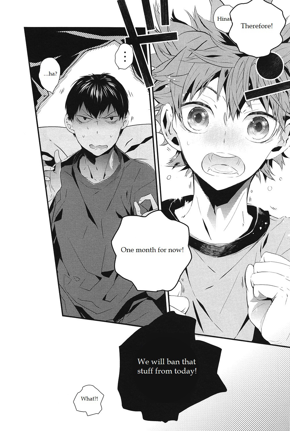 (IDLING ATTACKER 4) [あこや貝とオマールえび (おおきぼん太)] 今日からそういうの禁止です! (ハイキュー!!) [英訳]