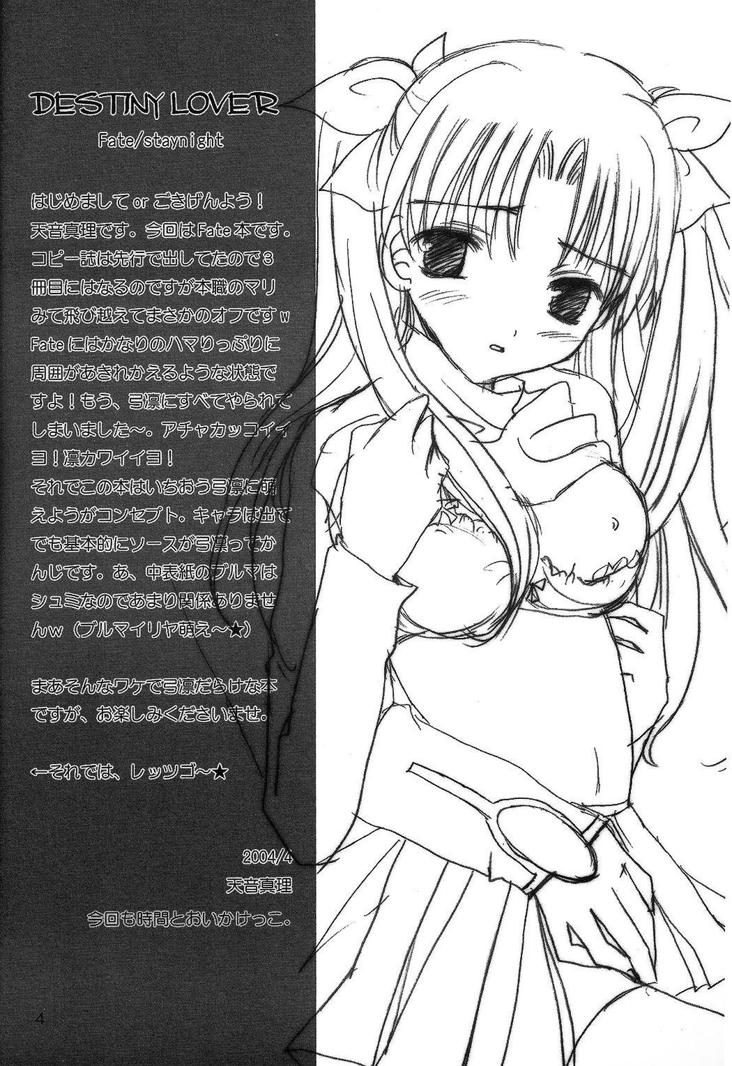 [LAST EDEN (天音真理)] DESTINY LOVER (Fate/stay night) [中国翻訳]