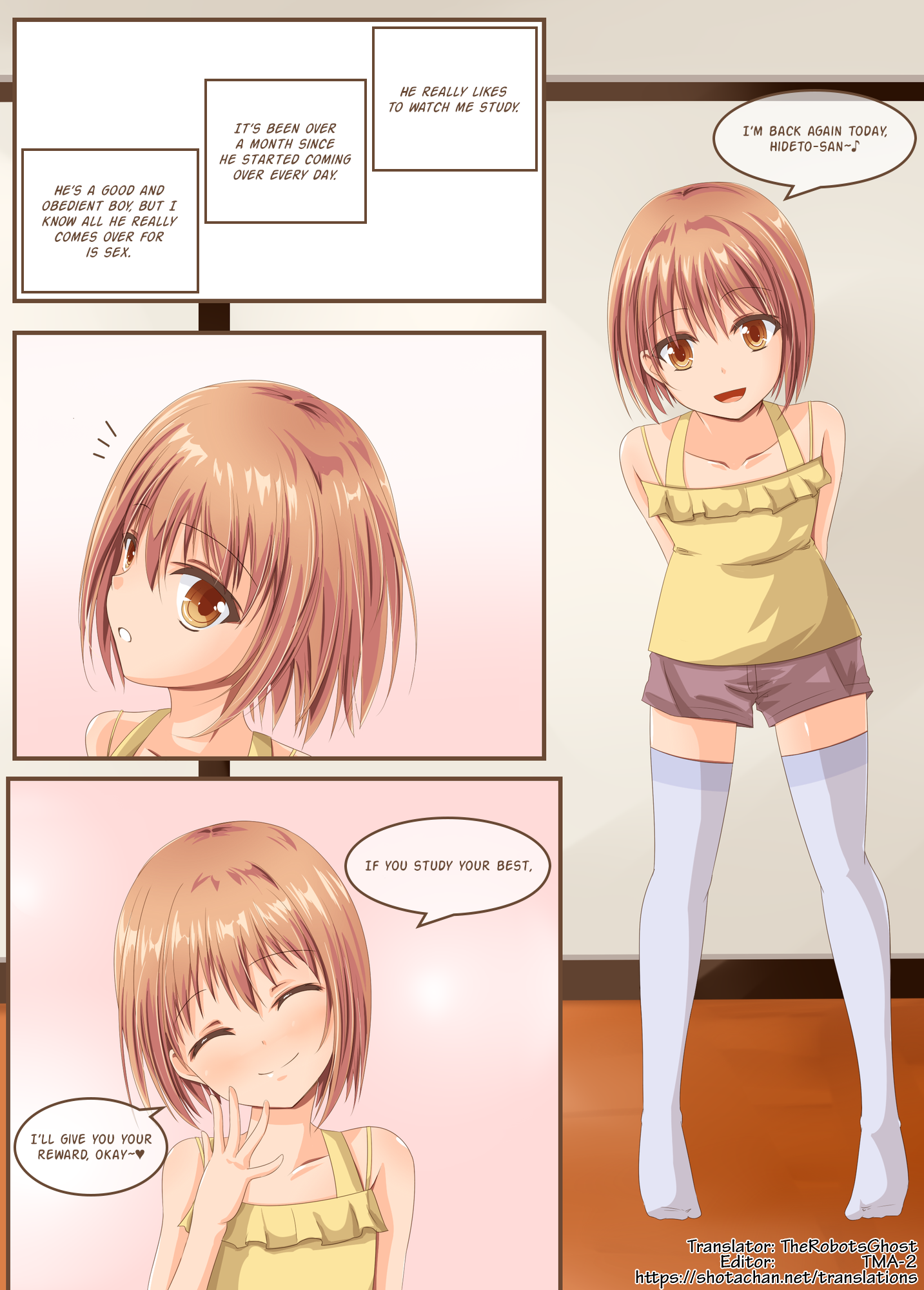 [ミズチリメン] 甘エロ男の娘 [英訳]