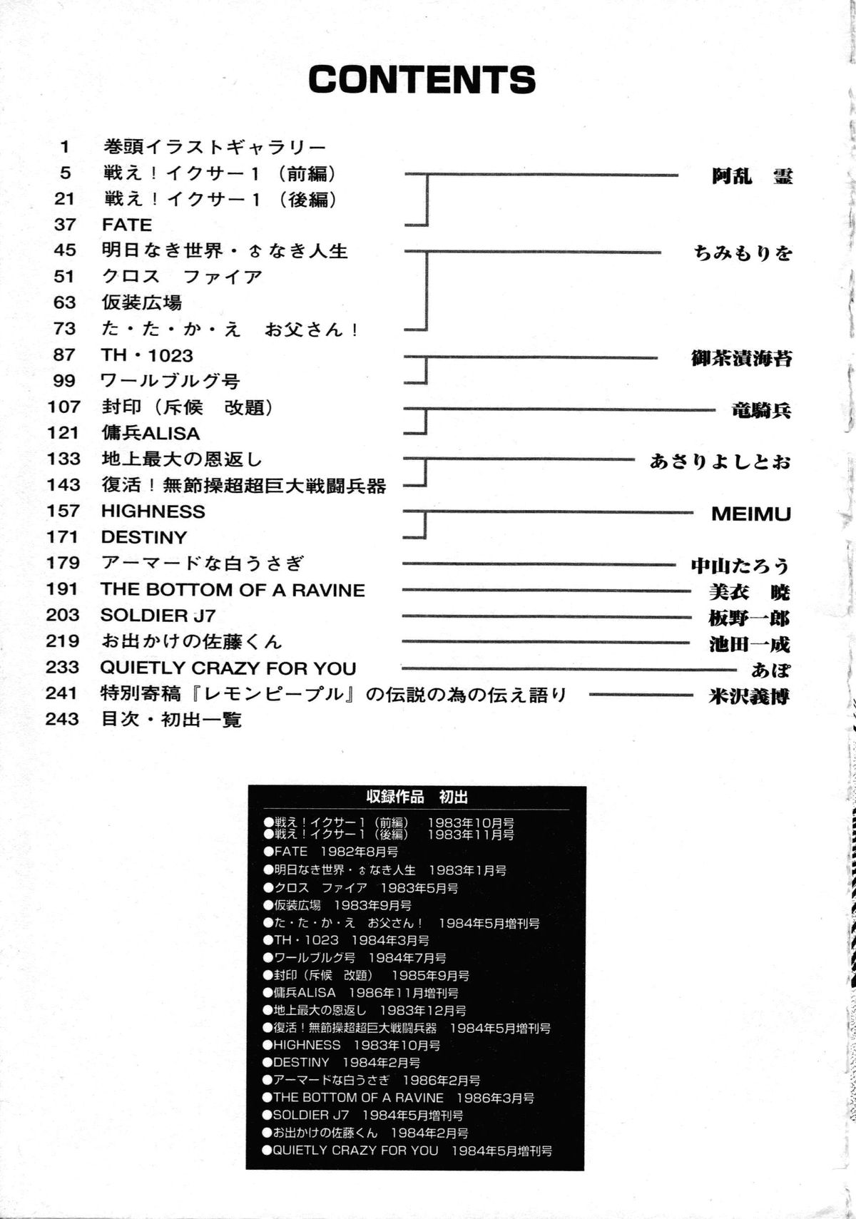 [アンソロジー] ロボット&美少女傑作選 レモン・ピープル1982-1986