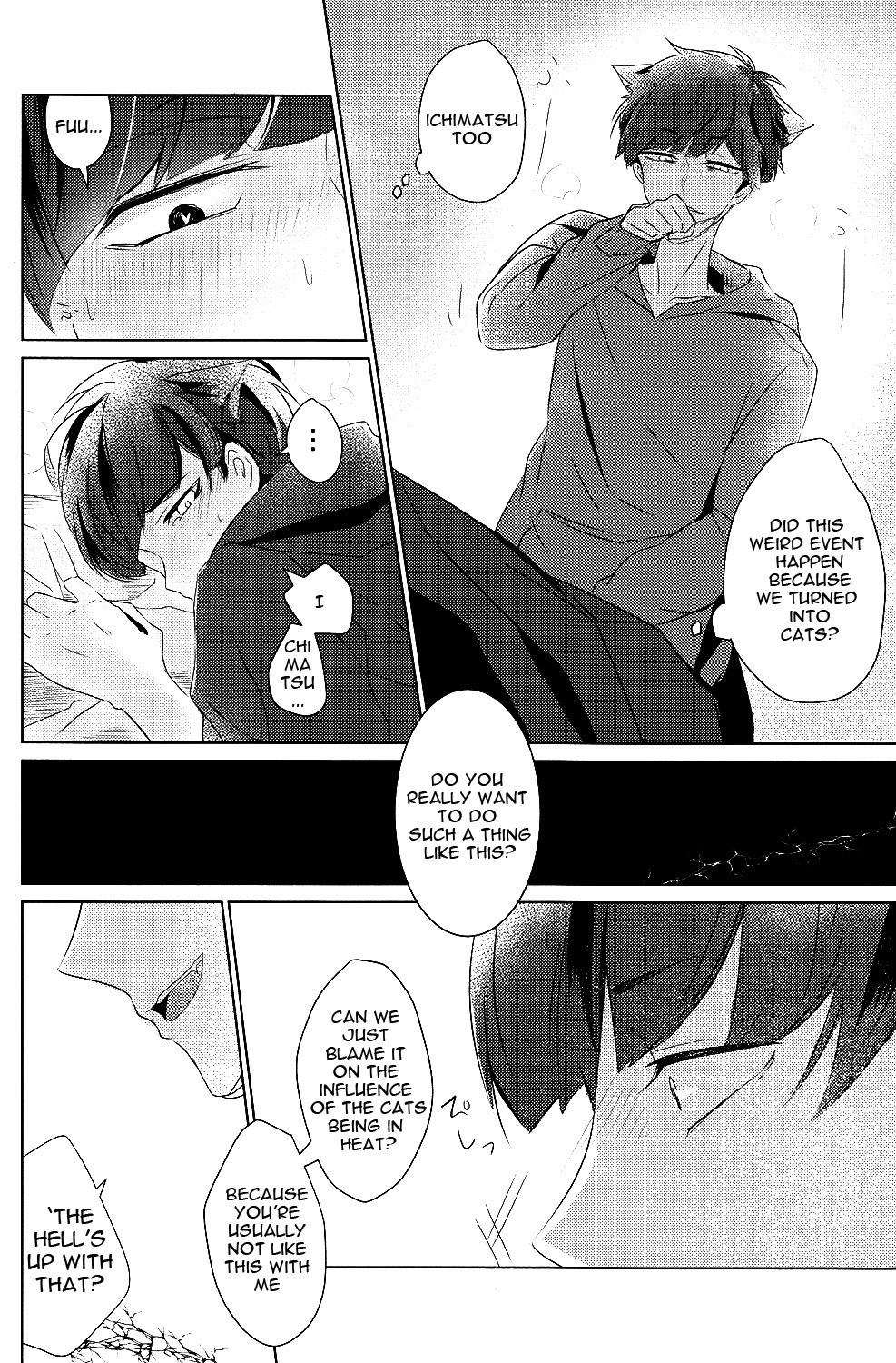 [7days (稲みのり)] 一カラ事変 『ネコになった一松が発情期なんだけど』 (おそ松さん) [英訳]