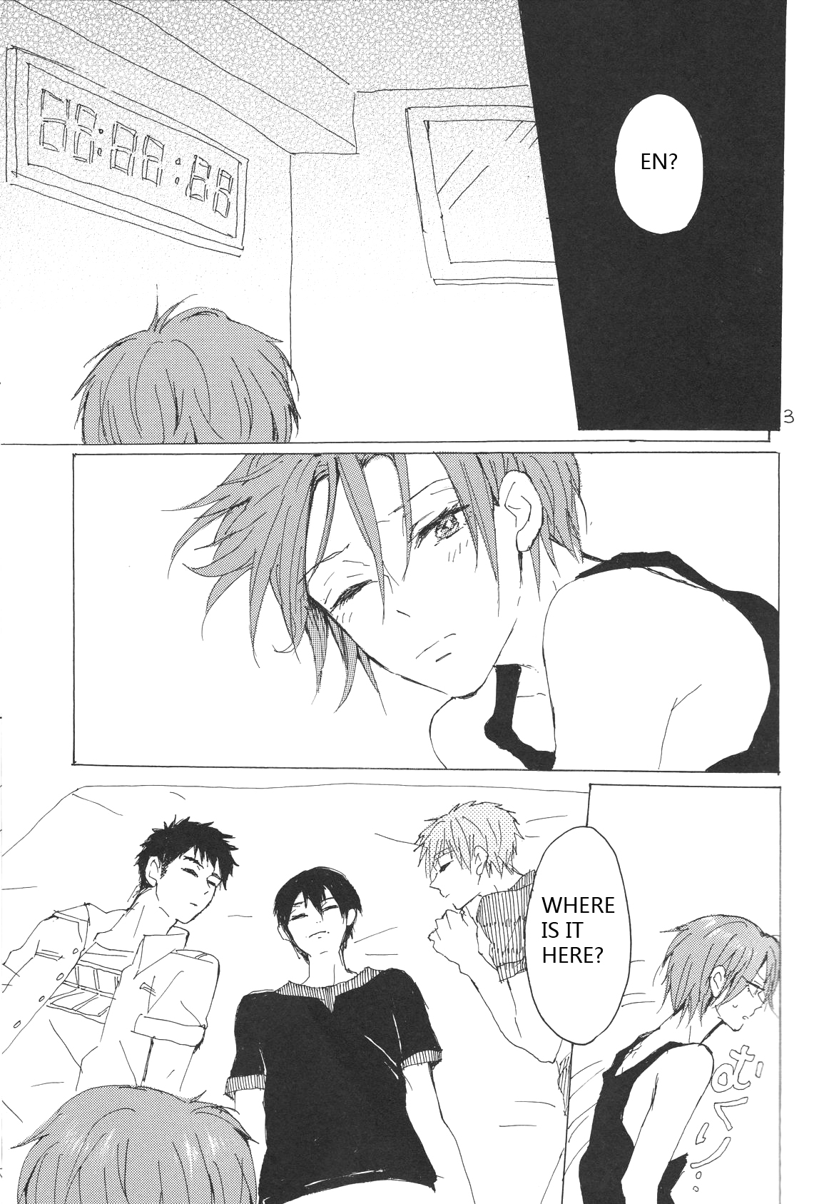 (恋愛ジョーズ5) [sashilot (天井しお)] よんP! (Free!) [英訳]