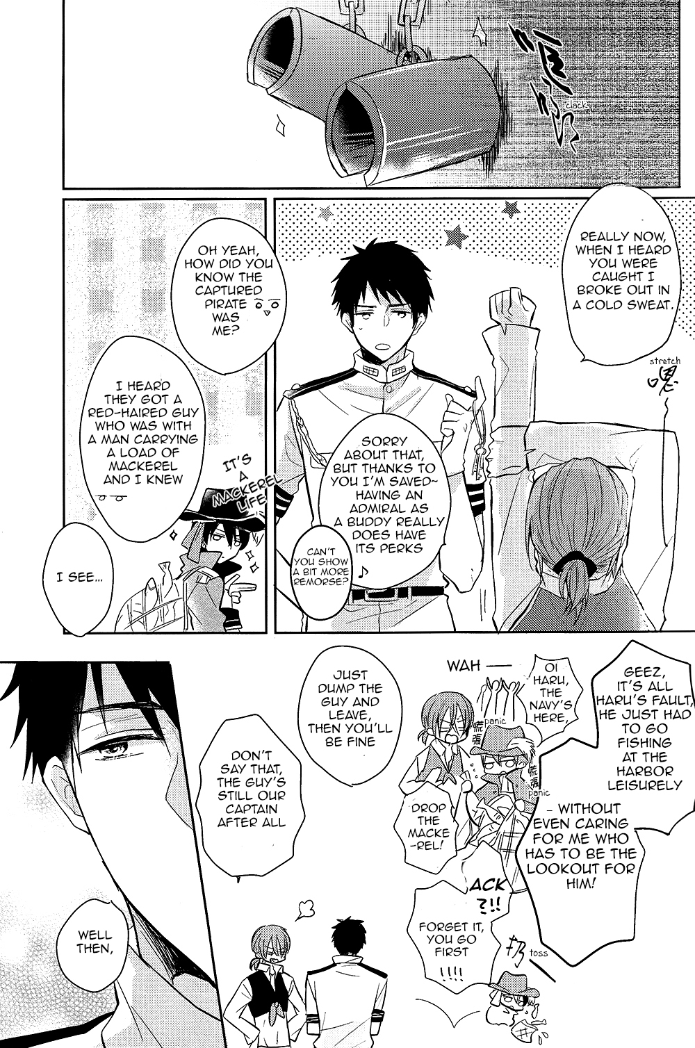 (SPARK9) [L-CAT. 、お冷ください! (ナリコ、てば)] ×pirates! (Free!) [英訳]