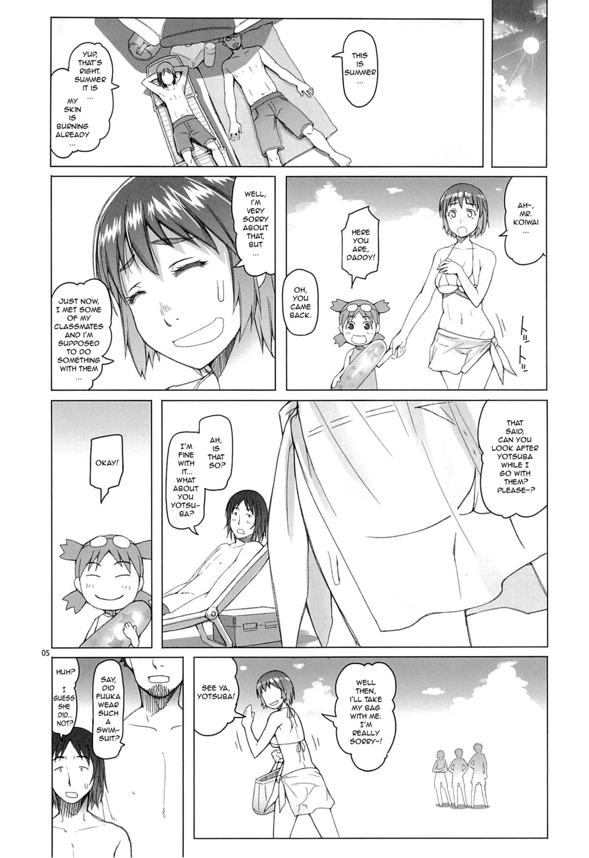 (C84) [朝木blog出張所 (朝木貴行)] 風香ちゃん夏日記 (よつばと!) [英訳]
