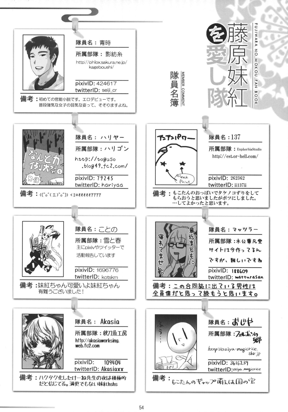 (C83) [EX永遠亭, 1569 (菊壱モンジ, 137 他)] 藤原妹紅を愛し隊 (東方Project)