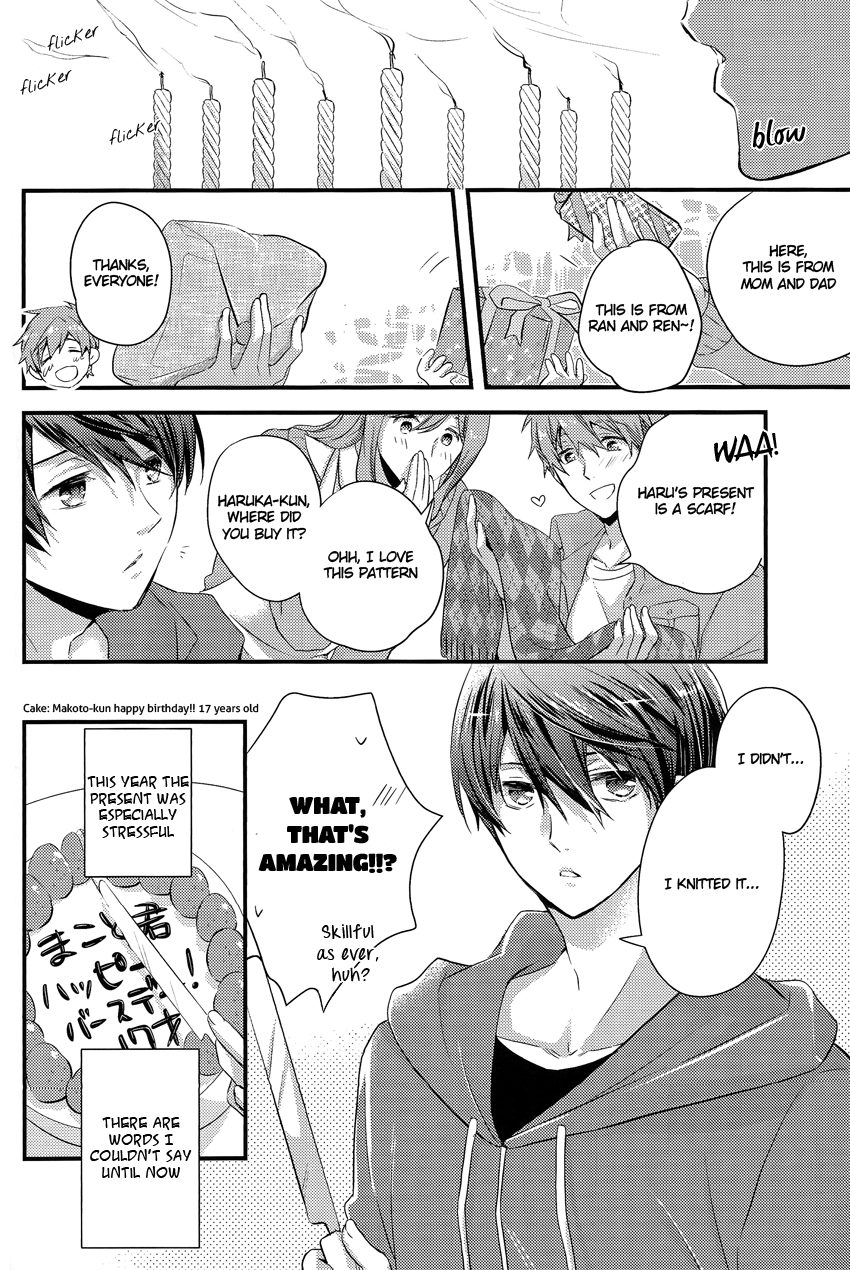 (恋愛自由形!大阪大会2) [救急箱 (バンドエイド)] 1年で一番大切な日 (Free!) [英訳]
