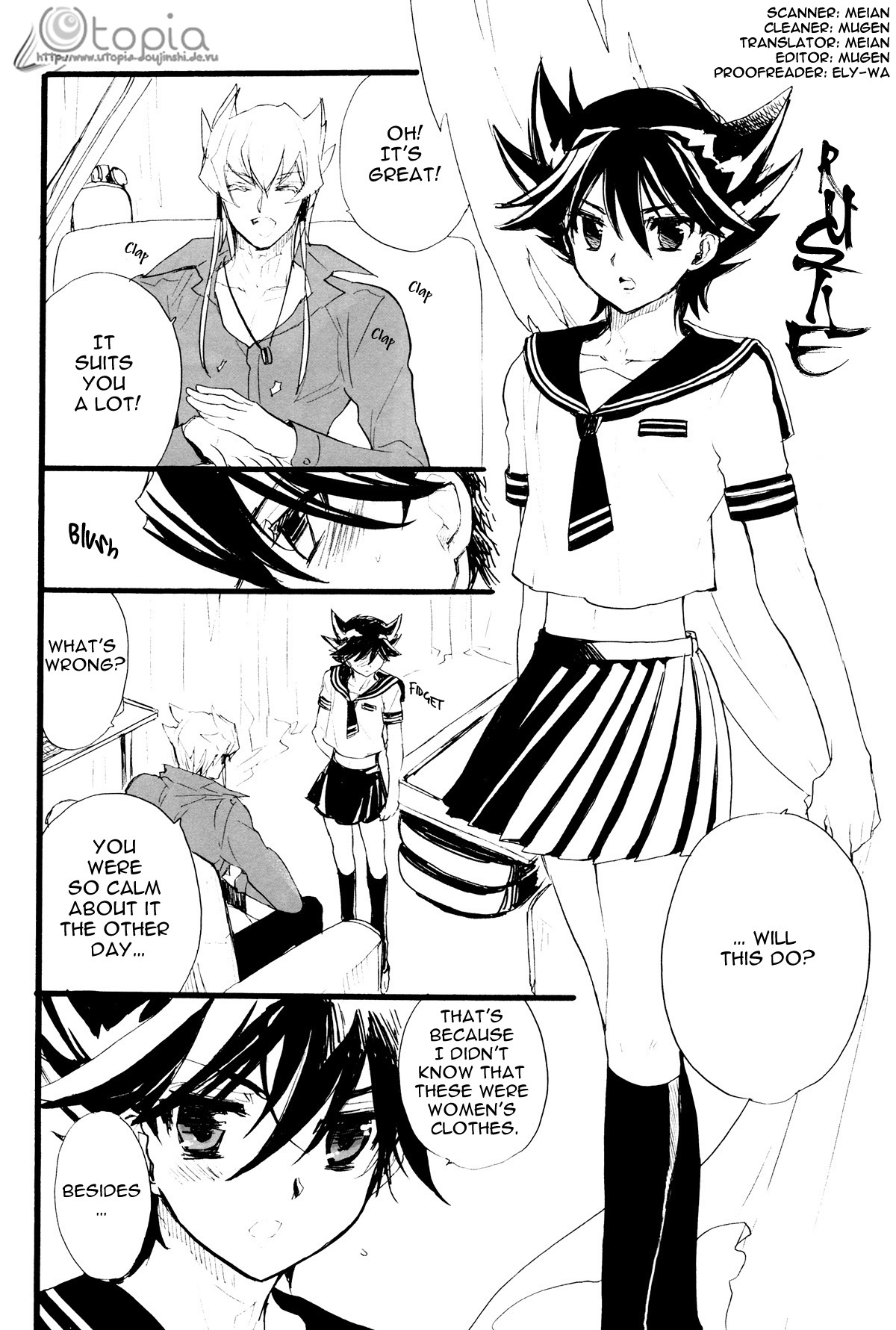 (SPARK3) [羅盤 (氷室雫)] セーラー服とデュエルキング (遊☆戯☆王!5D's) [英訳]