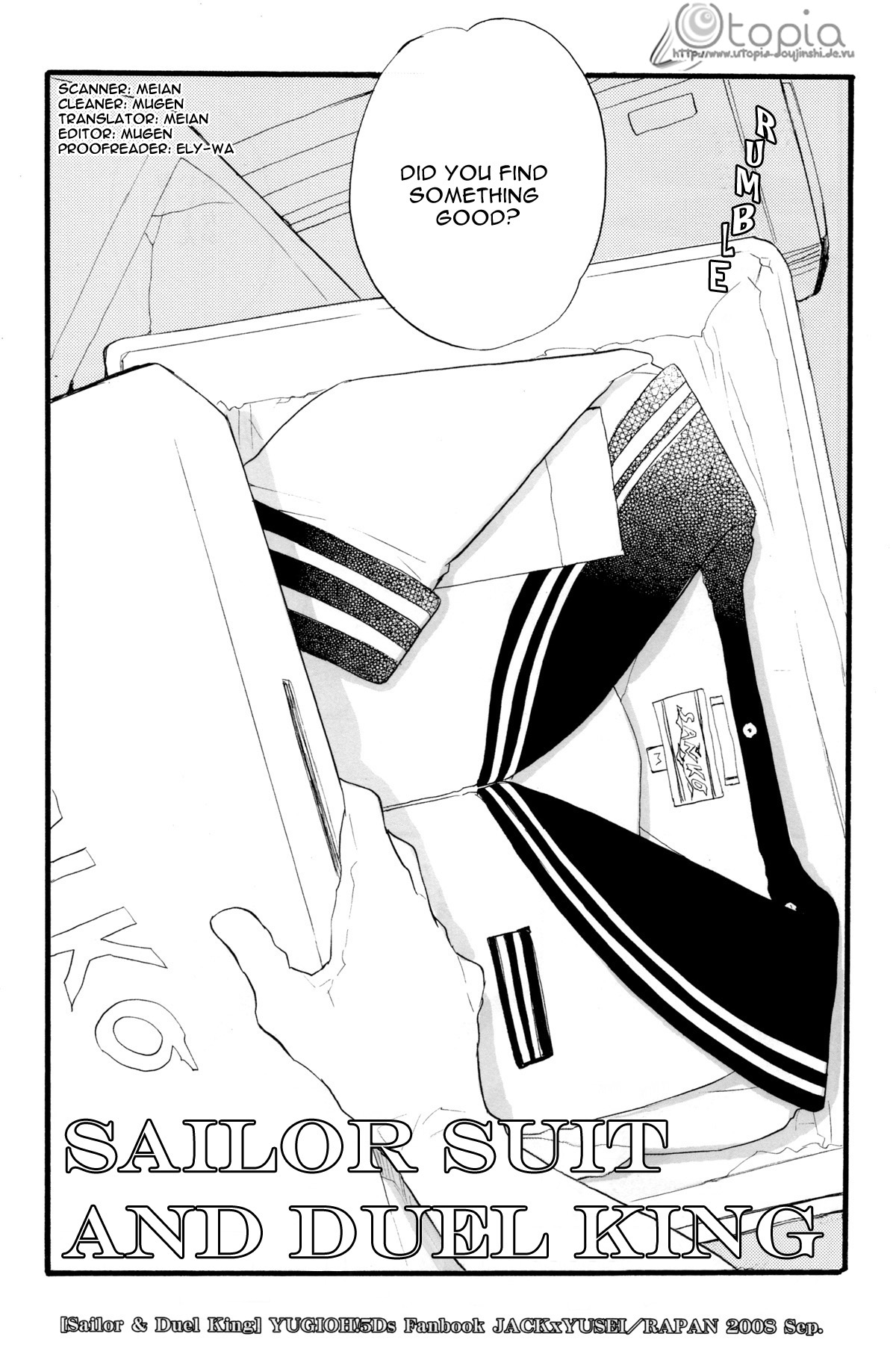 (SPARK3) [羅盤 (氷室雫)] セーラー服とデュエルキング (遊☆戯☆王!5D's) [英訳]