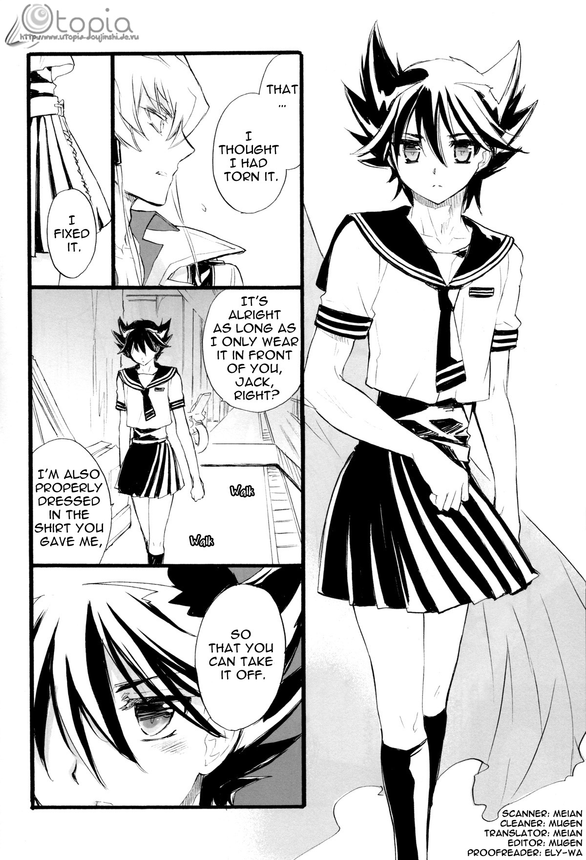 (SPARK3) [羅盤 (氷室雫)] セーラー服とデュエルキング (遊☆戯☆王!5D's) [英訳]