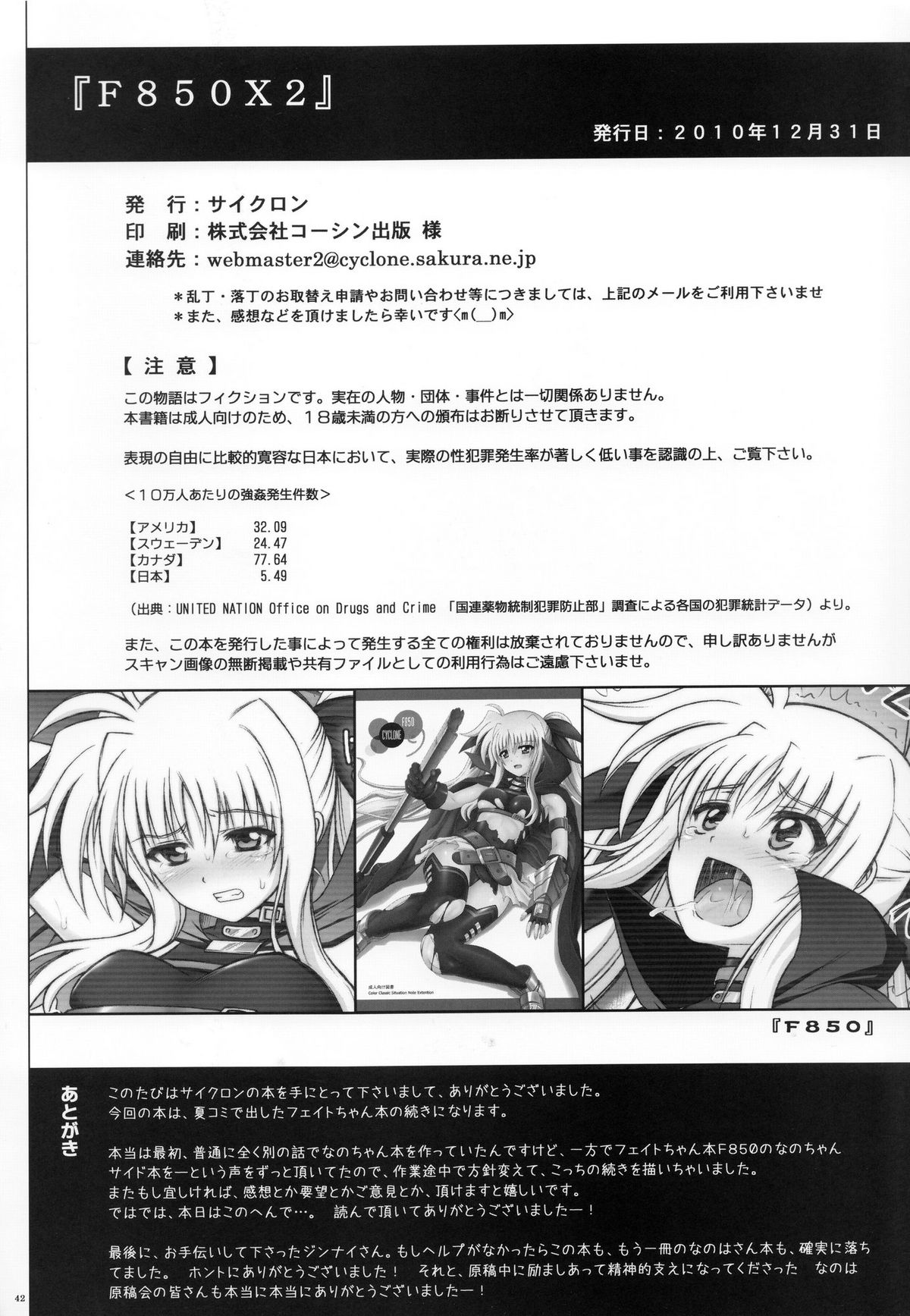 (C79) [サイクロン (和泉、冷泉)] F850X2 (魔法少女リリカルなのは) [英訳]