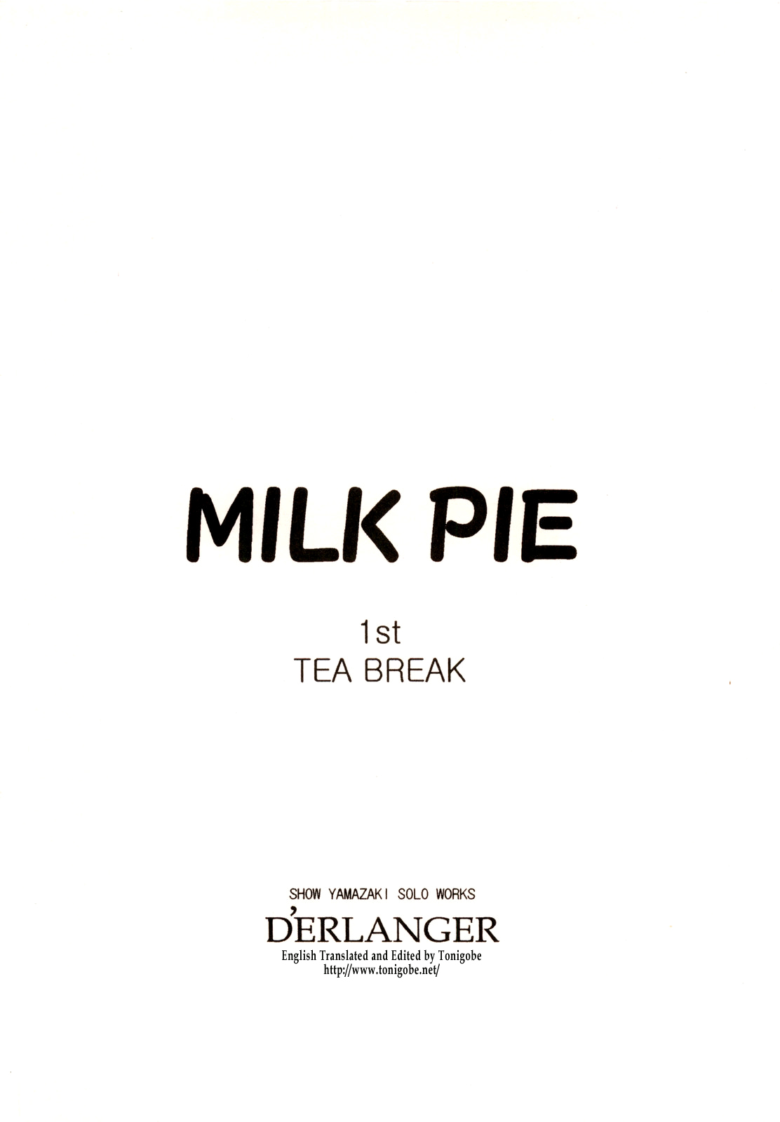 [D'ERLANGER (夜魔咲翔)] MILK PIE 1st TEA BREAK [英訳]