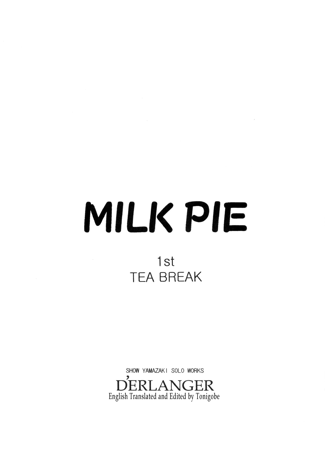 [D'ERLANGER (夜魔咲翔)] MILK PIE 1st TEA BREAK [英訳]