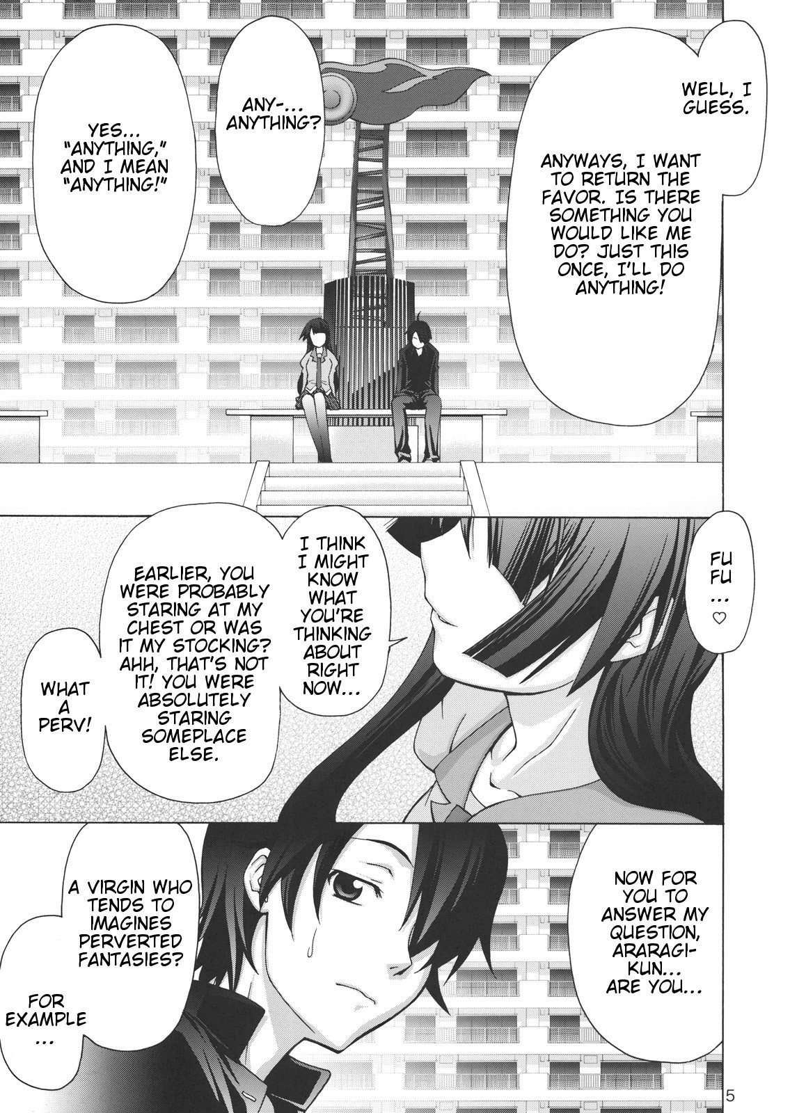 (C76) [Gold Rush (鈴木あどれす)] 逆セクハラノ果テヲ妄想スル (化物語) [英訳]