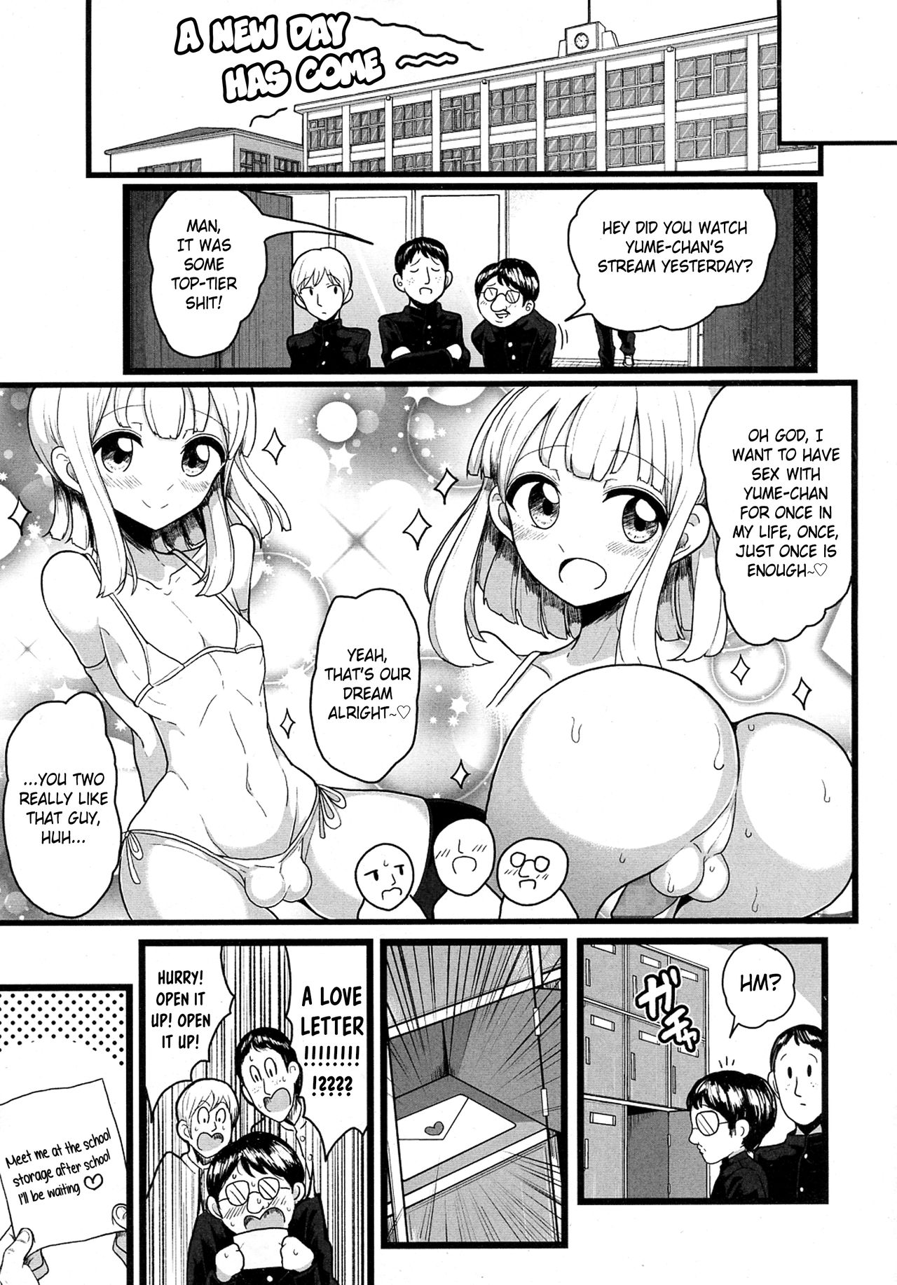 [もつあき] クラスで目立たない地味メガネのあいつは変態ビッチの男の娘!? (COMIC saseco Vol.1) [英訳]