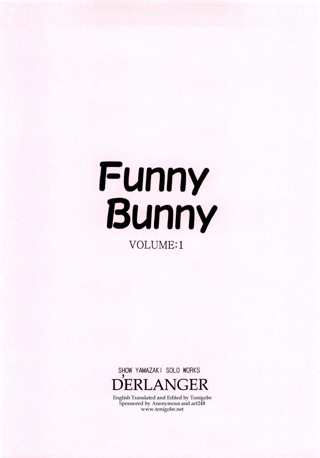 (C77) [D'ERLANGER (夜魔咲翔)] Funny Bunny VOLUME:1 [英訳]