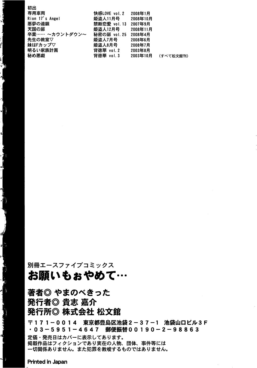 [やまのべきった] お願い もぉやめて…