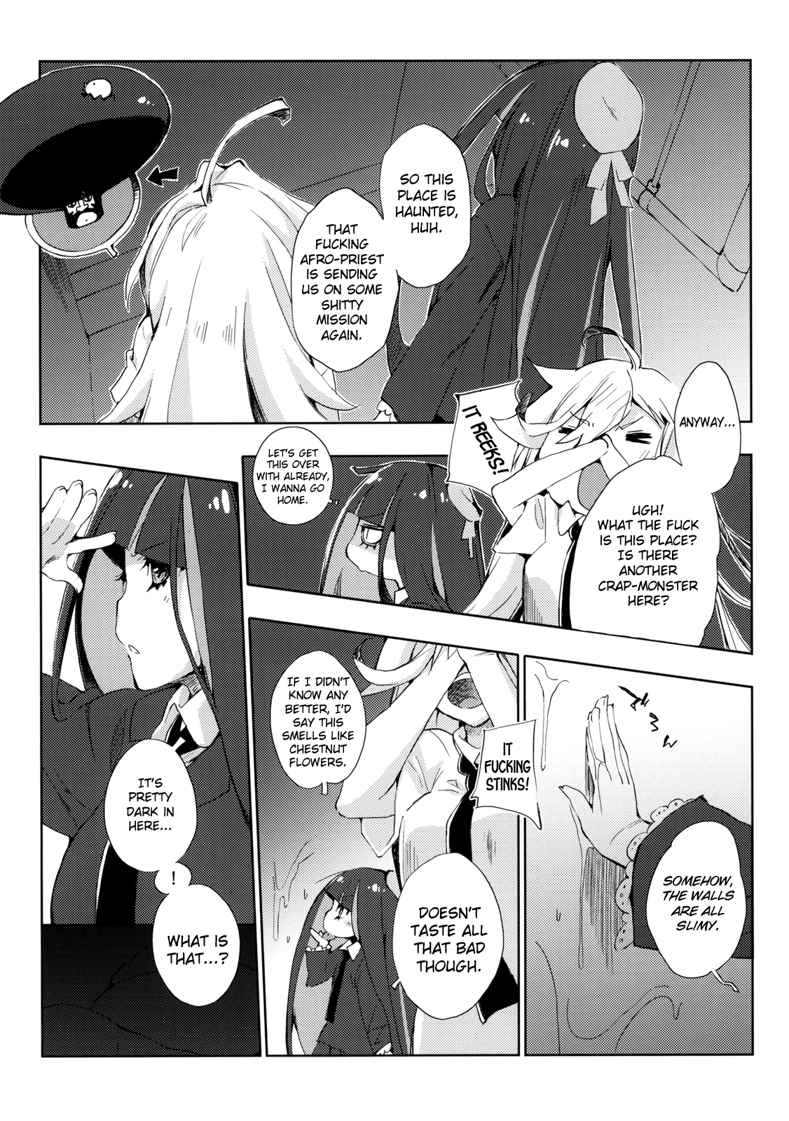 (C79) [モノ×クロ (ここのか)] ¿inmoral unmoral? (パンティ&ストッキングwithガーターベルト) [英訳]