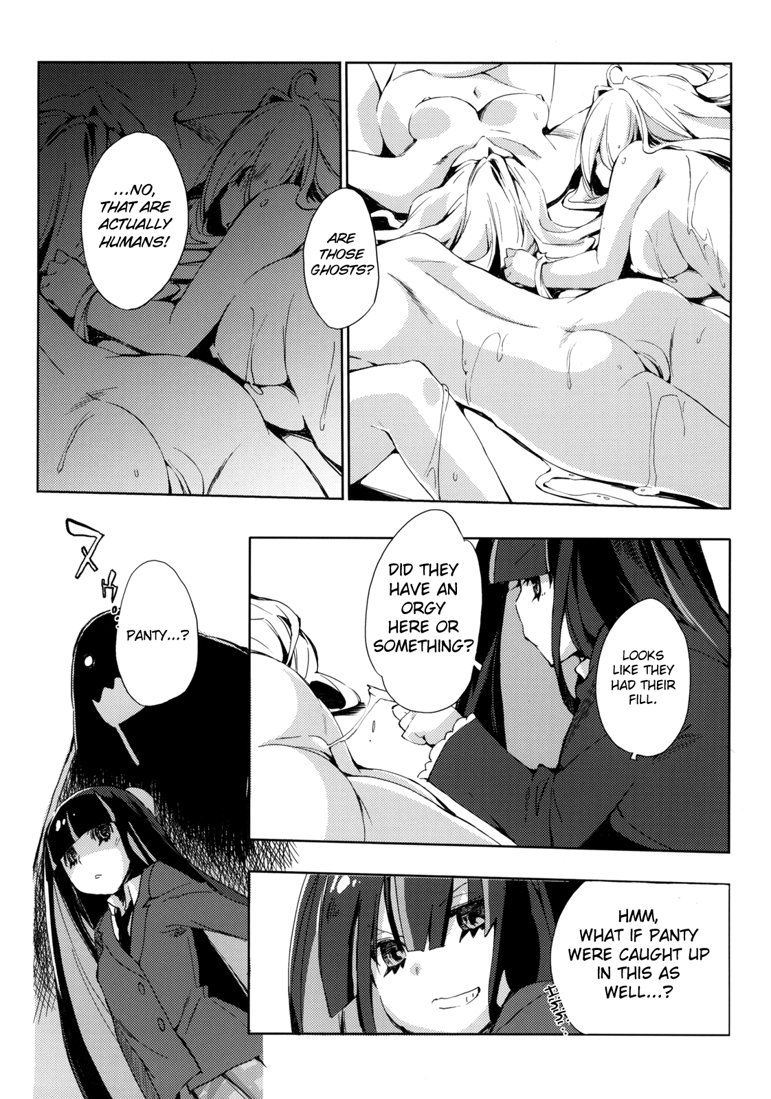 (C79) [モノ×クロ (ここのか)] ¿inmoral unmoral? (パンティ&ストッキングwithガーターベルト) [英訳]