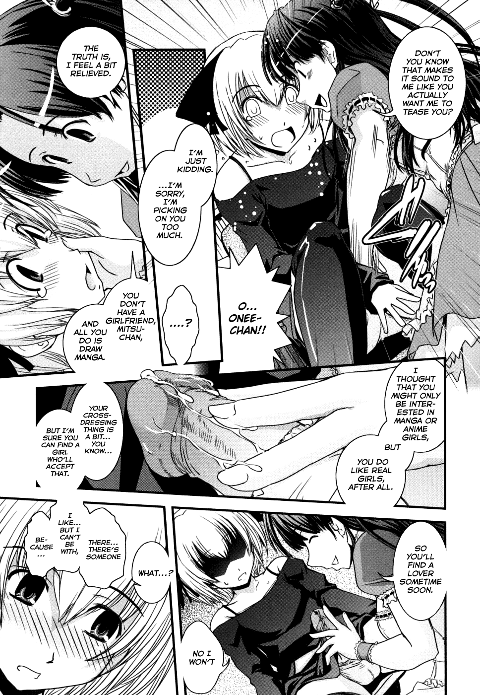 [幾夜大黒堂] 姉と女装とエロ漫画家 第1-2章 [英訳]