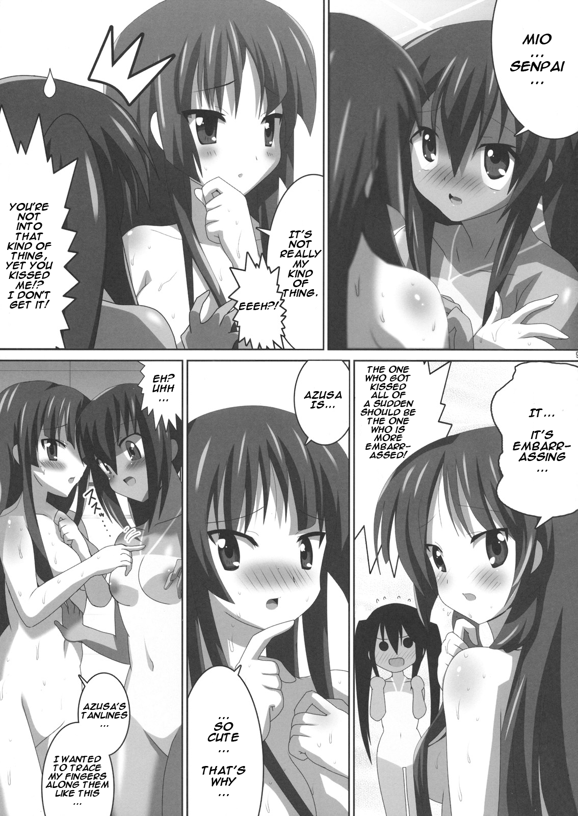 (COMIC1☆3) [レズ萌え！ (お湯の香り)] けいおん本2!?澪と梓 (けいおん!) [英訳]