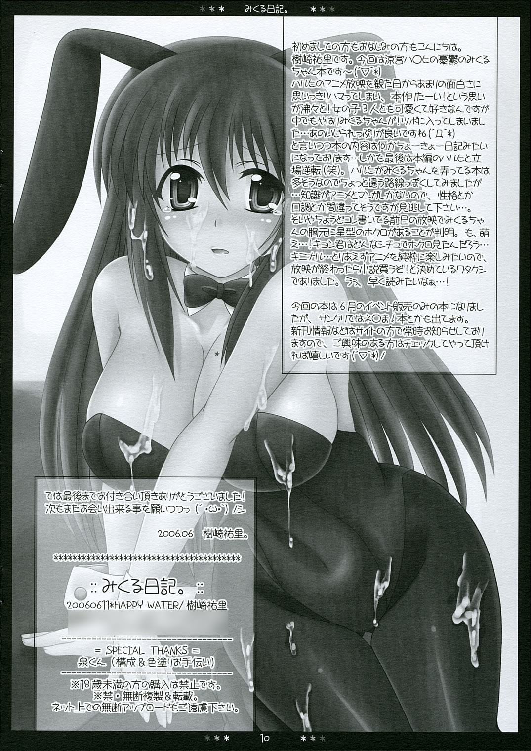 (サンクリ32) [HAPPY WATER (樹崎祐里)] みくるちゃんのちょっとHな日記。 (涼宮ハルヒの憂鬱)