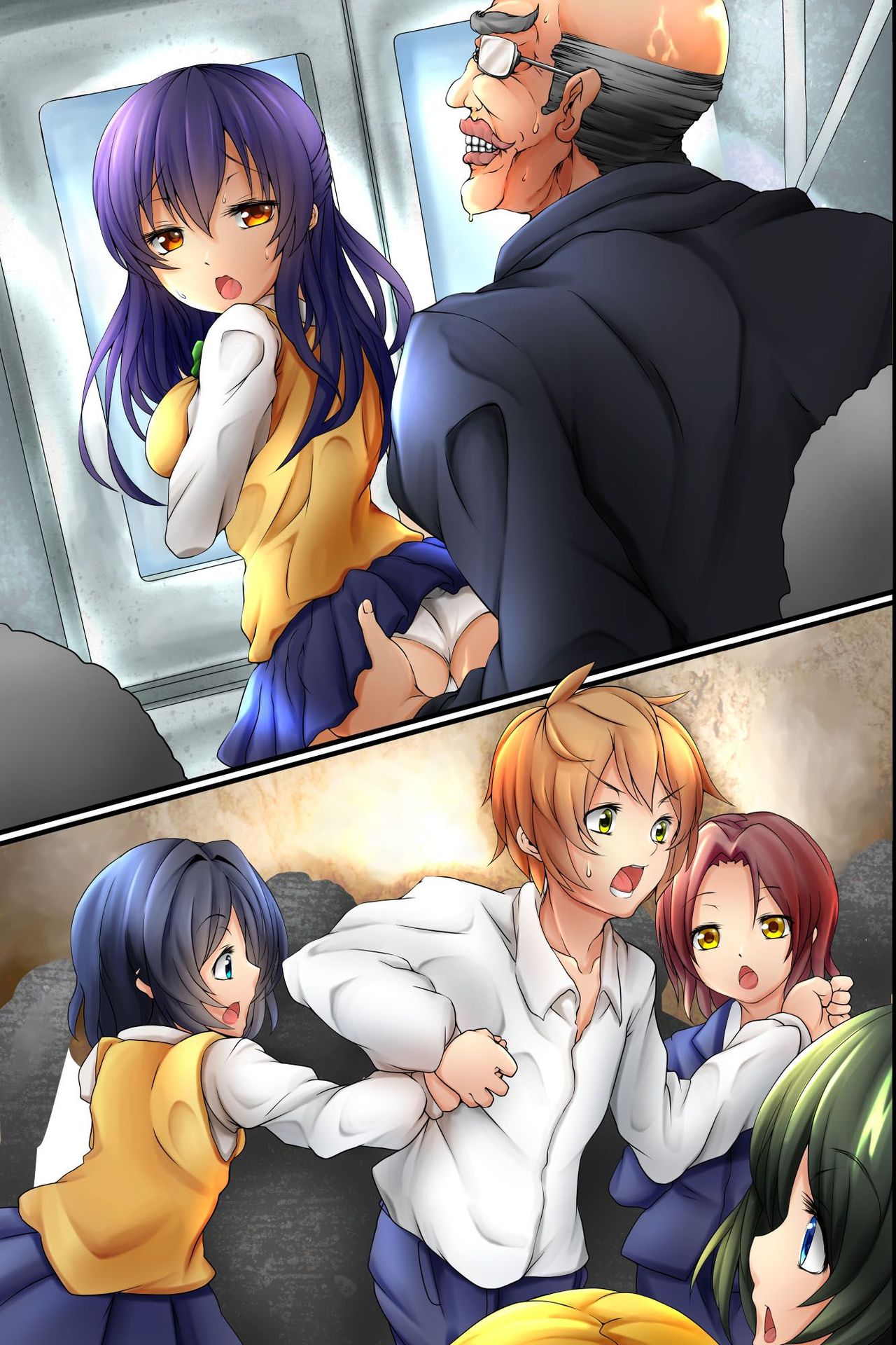 [NCP] エロウィルスに感染したらどんな女も即ビッチ!通勤電車がSEX大乱交!