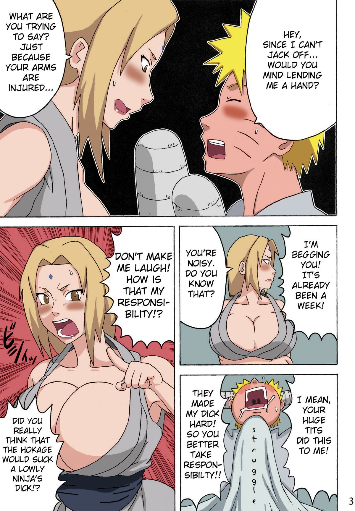 (C83) [NARUHO堂 (なるほど)] 木の葉の性処理係 (ナルト) [英訳] [カラー化] [ページ欠落]