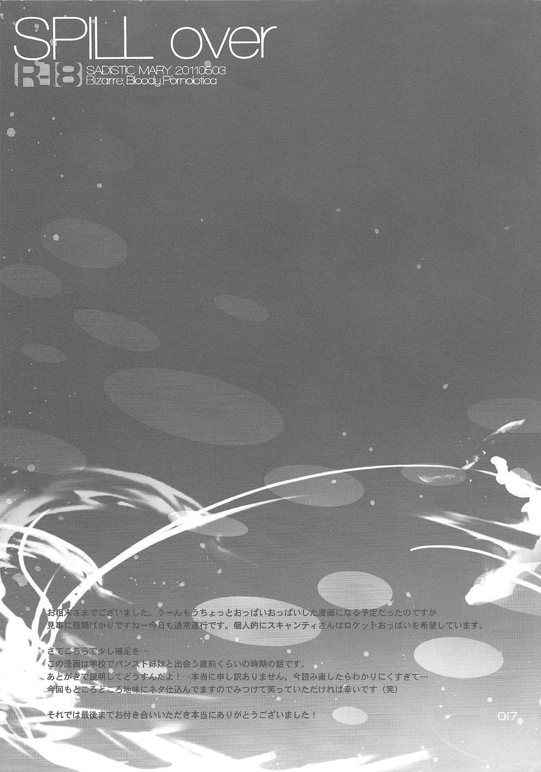 (COMIC1☆05) [Sadistic Mary (服部ミツカ)] SPILL over (パンティ&ストッキングwithガーターベルト)
