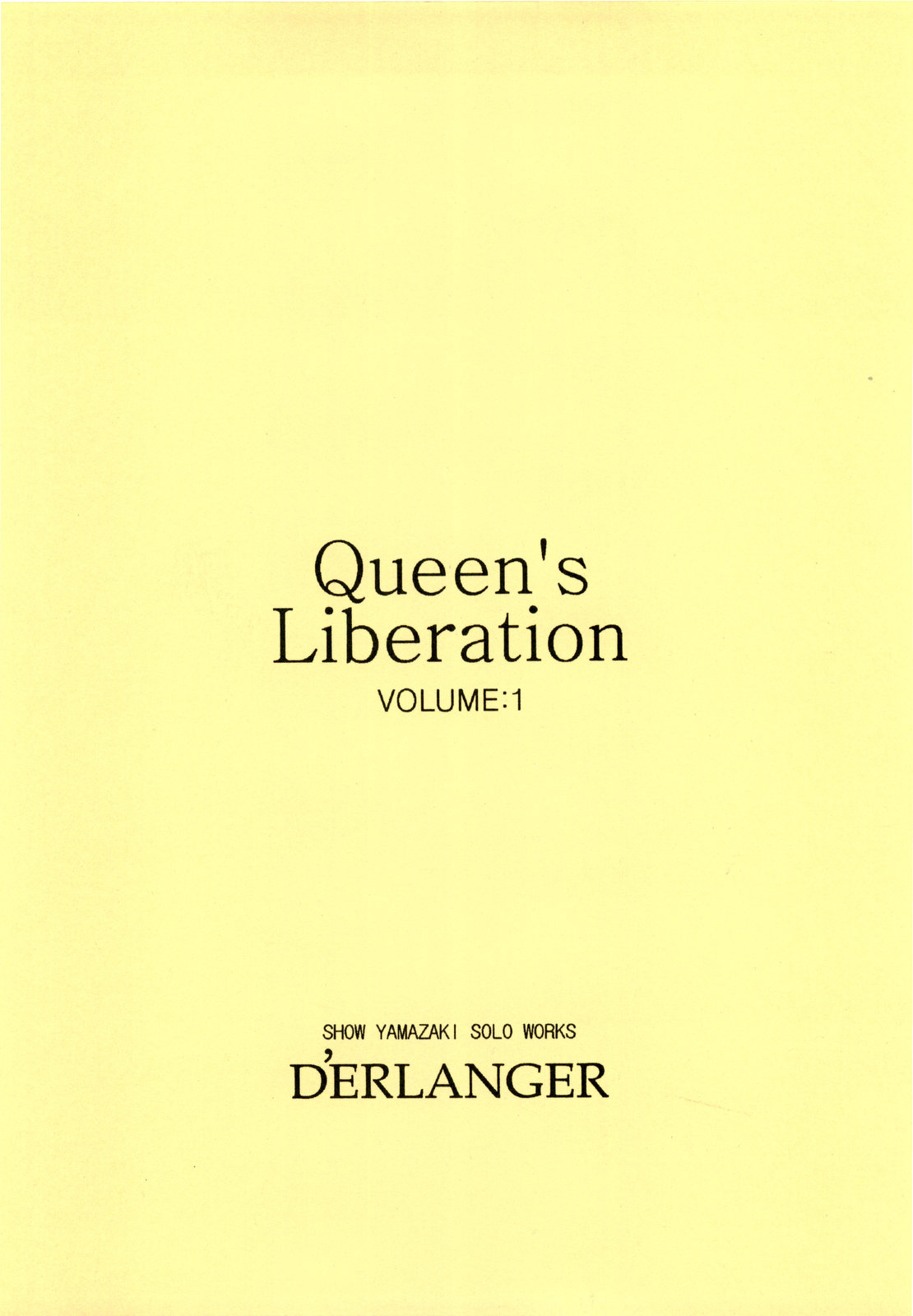 [D'ERLANGER (夜魔咲翔)] Queen's Liberation VOLUME 1 (クイーンズブレイド)