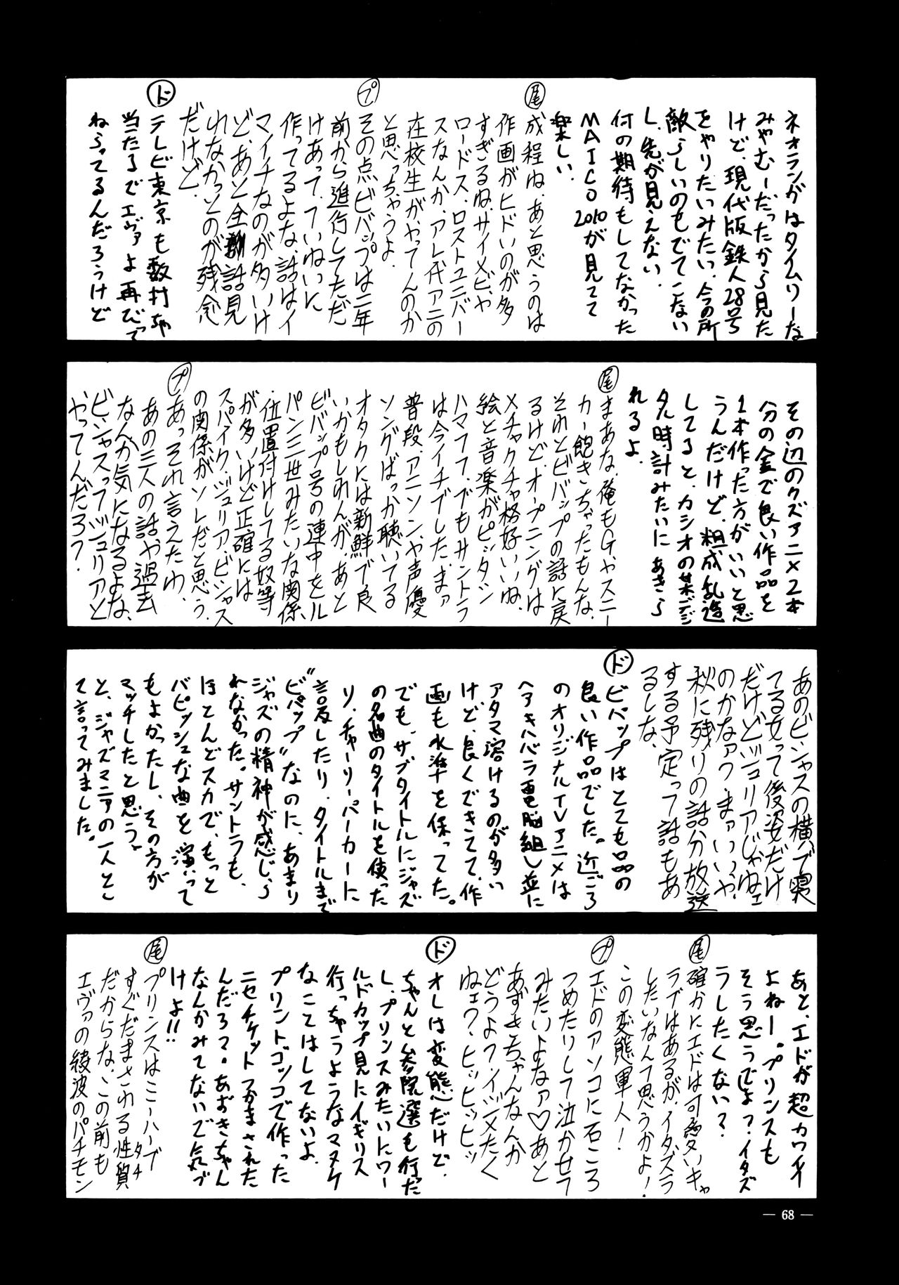 (C54) [K.S.尾崎 (よろず)] G-SHOCK Vol. 6 (カウボーイビバップ、ジャスティス学園、少女革命ウテナ)