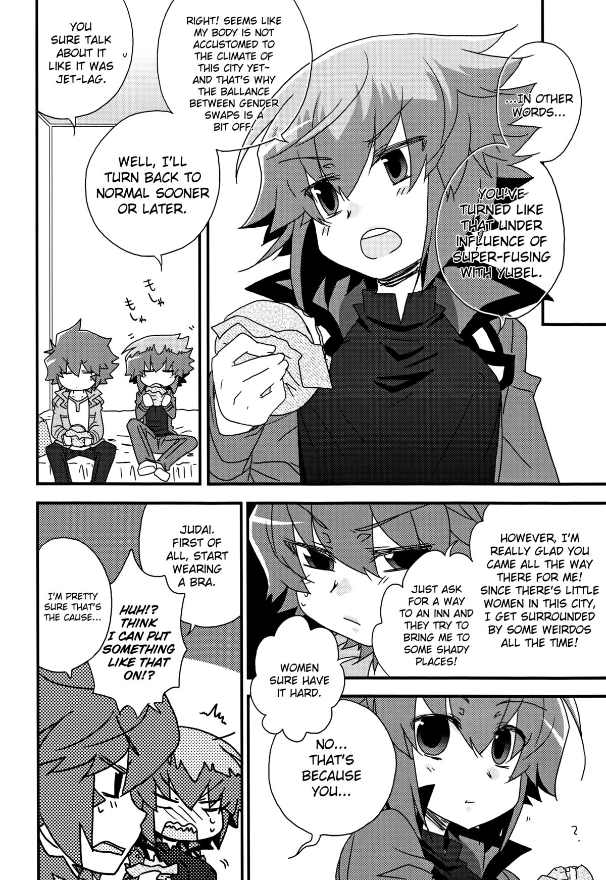 [KPKP (来宮悠飛, おおのさえこ, Zyo)] 十代が女の子になっちまった！(遊☆戯☆王GX) [英訳]