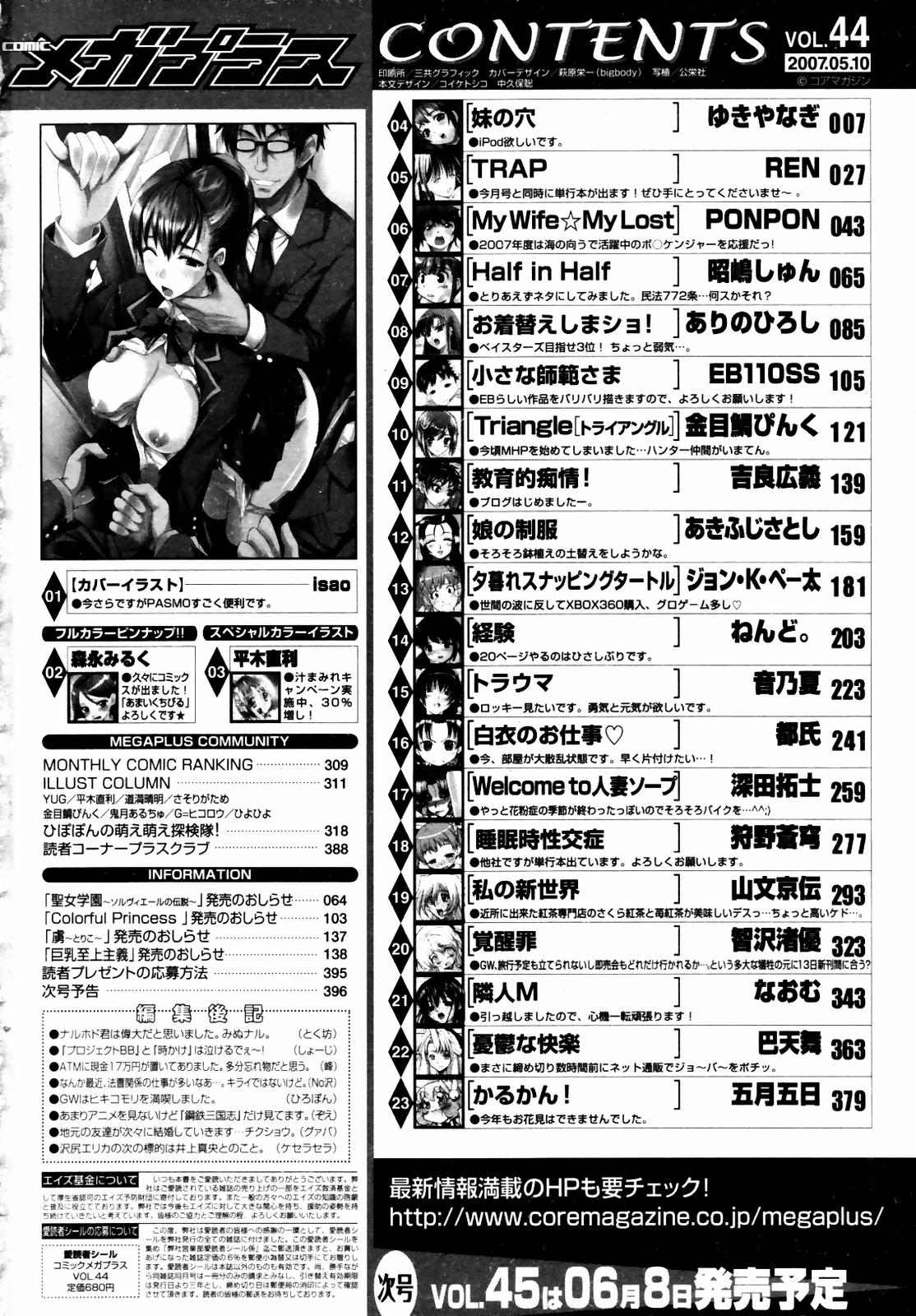 【アンソロジー】【2007-05-10】COMICMEGAPLUS Vol.44（2007-06）