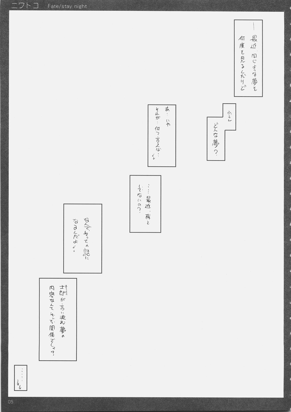 (C69) [夜間飛行 (いのうえとみい)] ニワトコ (Fate/stay night)