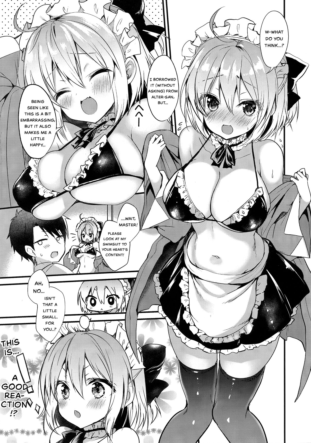 (COMIC1☆13) [ヤモセブン (あゆま紗由)] マスター大好きワンコ系水着メイドな沖田さん (Fate/Grand Order) [英訳]