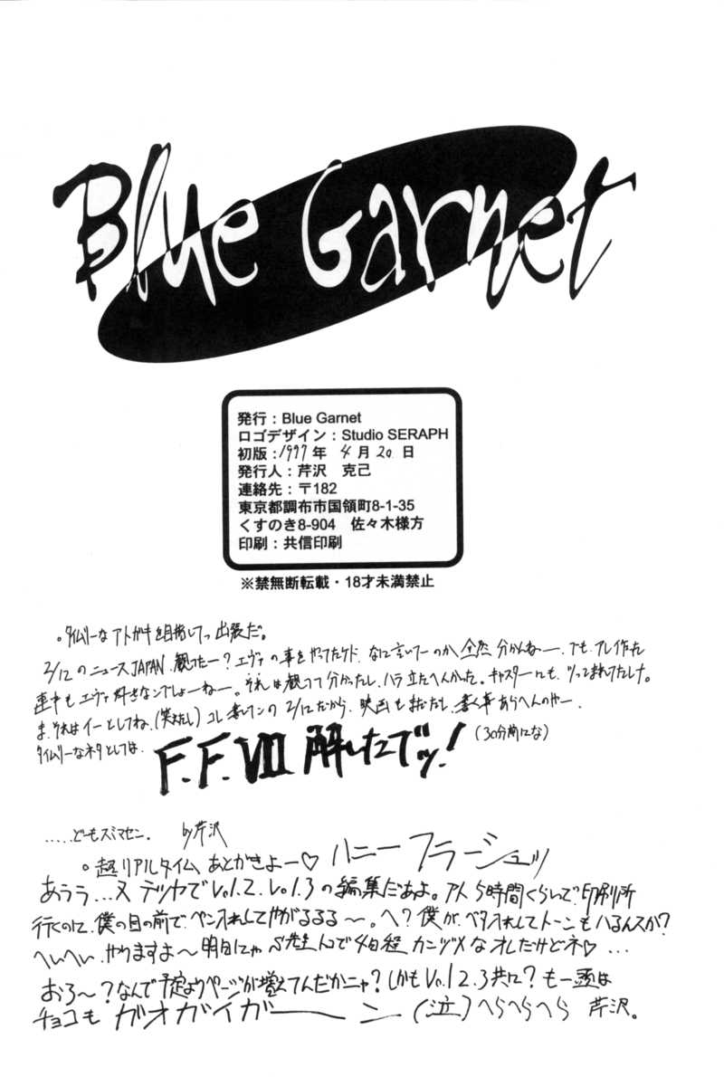 (Cレヴォ21) [Blue Garnet (芹沢克己)] Blue Garnet Vol.02 凌辱 (新世紀エヴァンゲリオン)