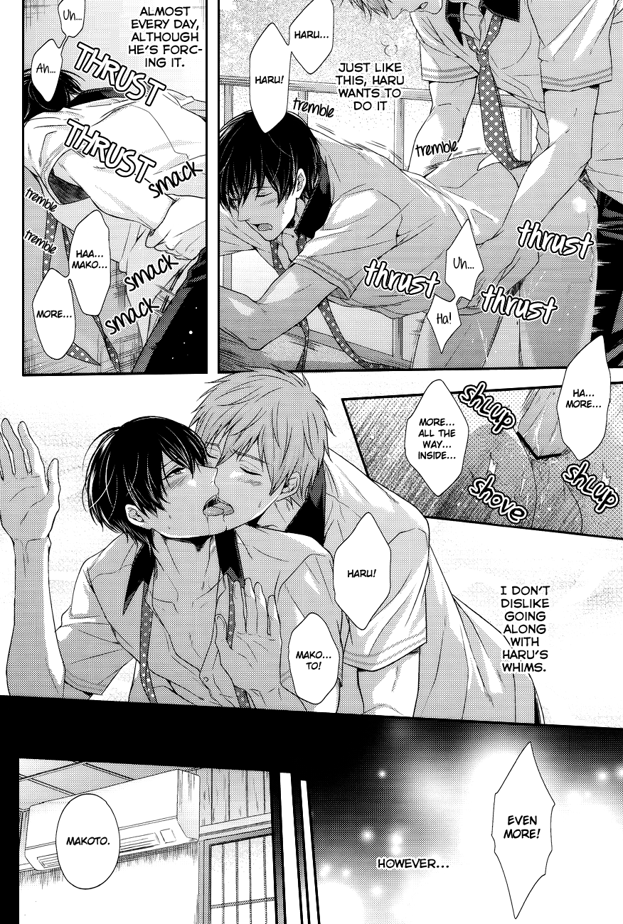 (恋愛自由形!大阪大会) [からあげオブザイヤー (からあげむちお)] ハルちゃんはシたがりヨクバリ (Free!) [英訳]