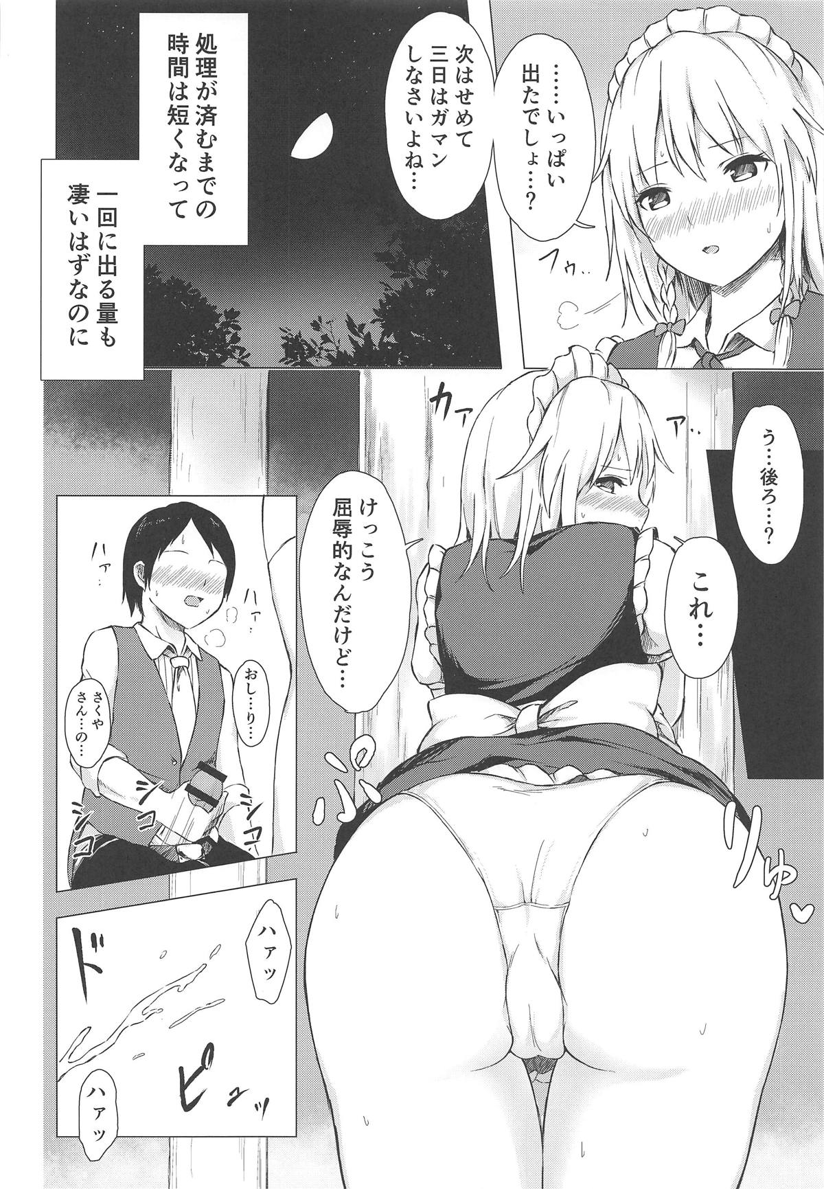 (C95) [てこめんち (てち)] 見せて、ヌかせて!咲夜さん (東方Project)