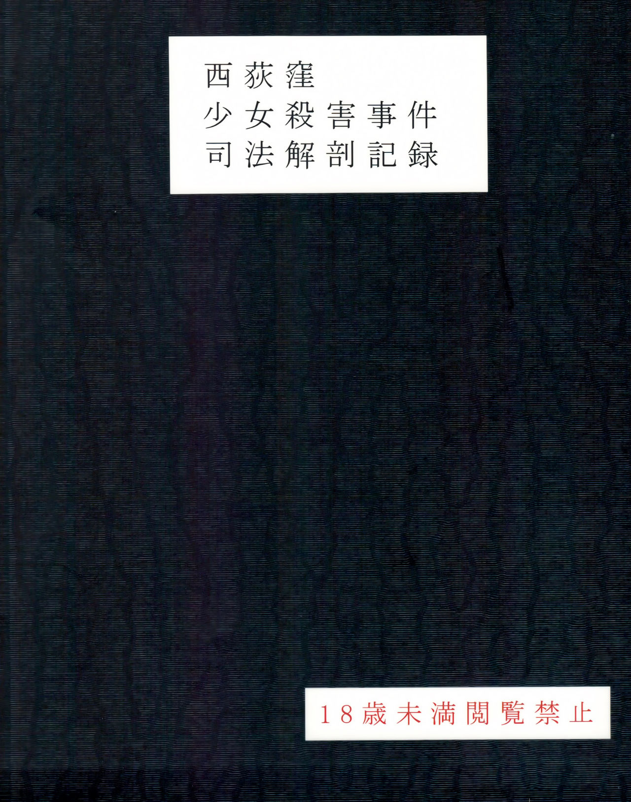 (C95) [02 (原崎)] 西荻窪少女殺害事件司法解剖記録 (鳩羽つぐ) [中国翻訳]