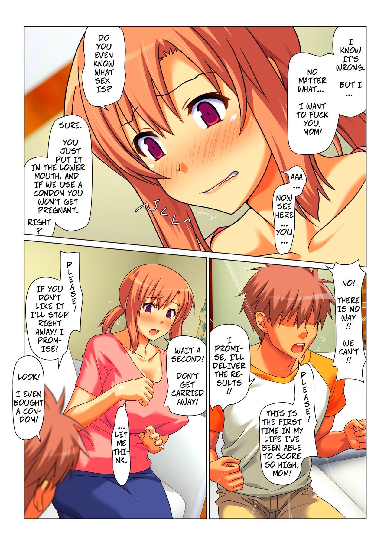[Past Gadget (かまとりぽかり)] 成績UPを条件に 毎日抜いてくれるお母さん [英訳]