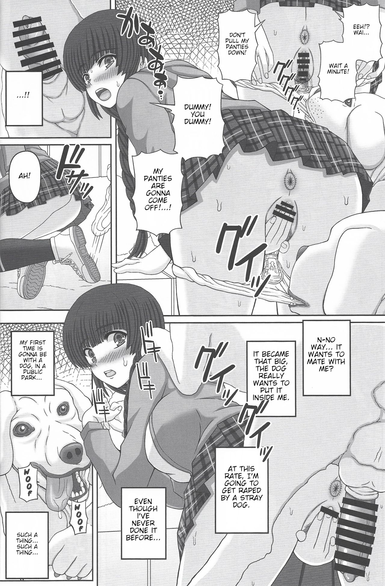 (C96) [幸せ共和国 (幸せのかたち)] 公園で野良と赤ちゃん作る女の子の話し(上) -[英訳]